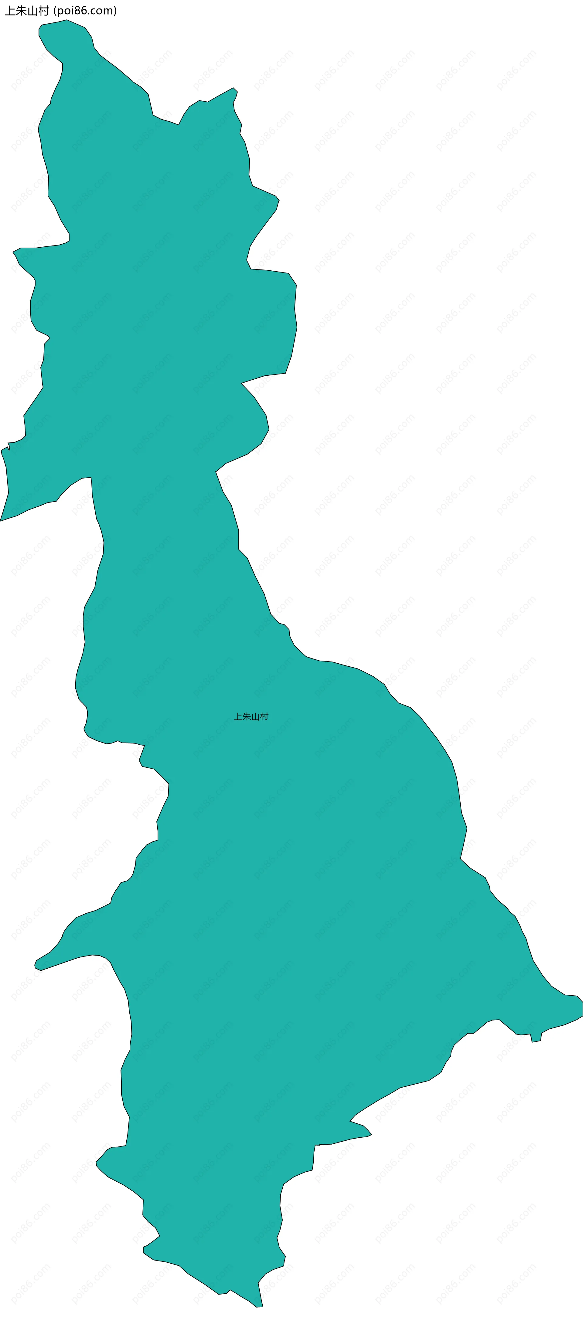 上朱山村边界地图