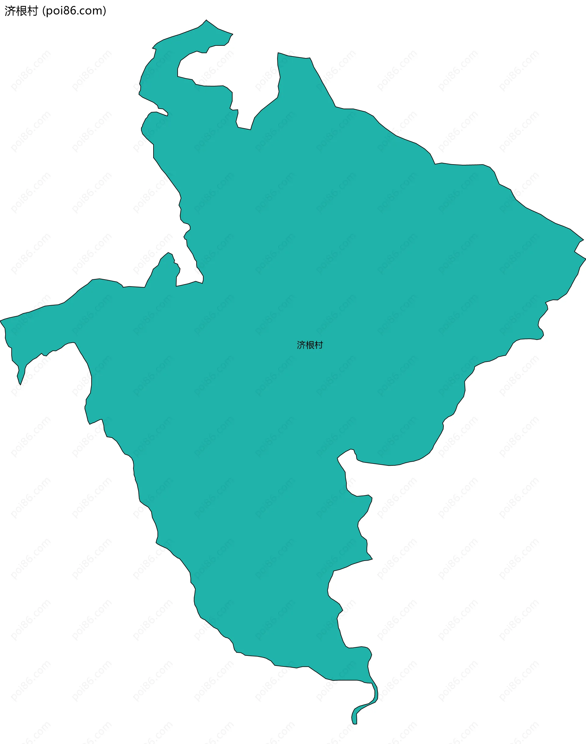 济根村边界地图