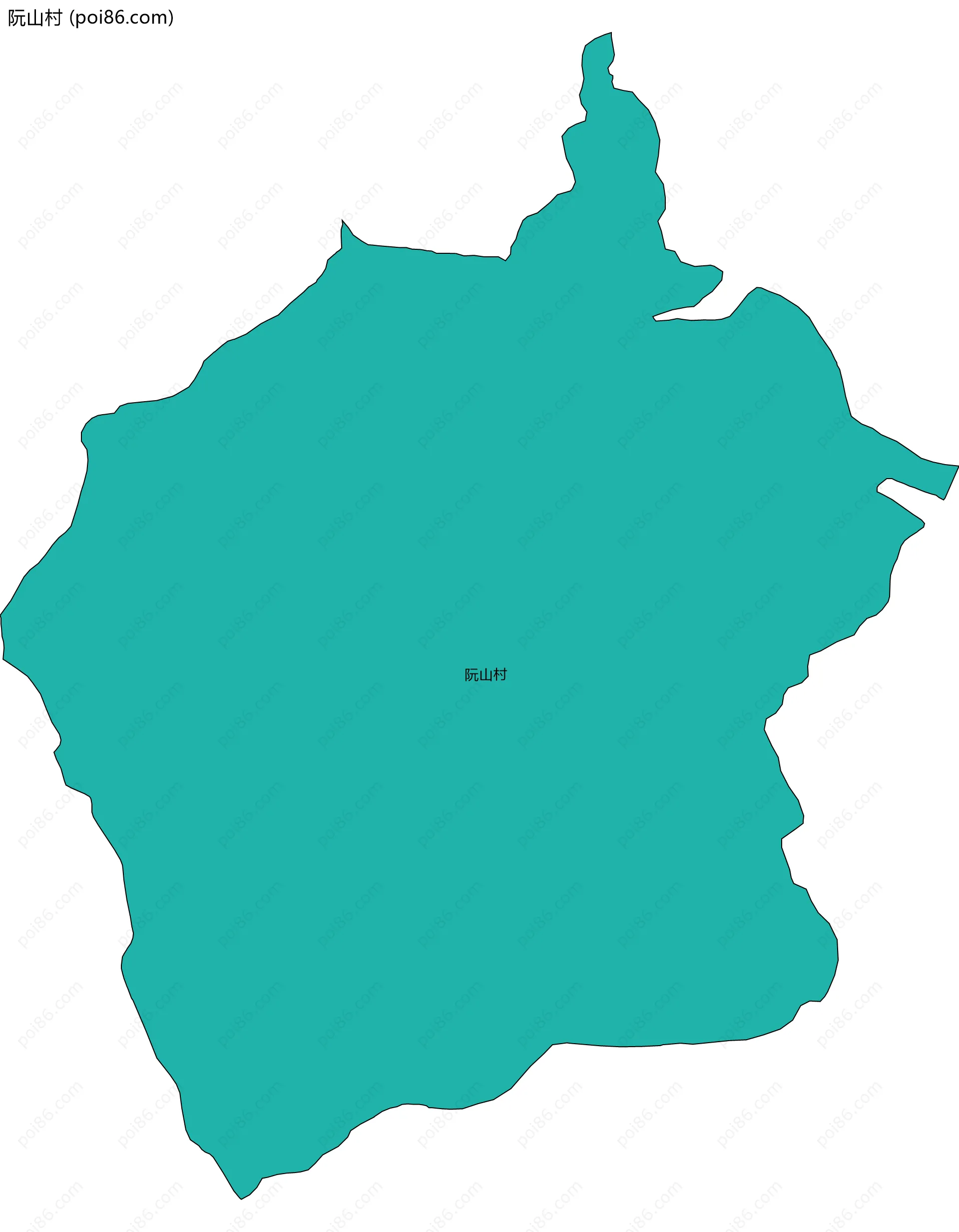 阮山村边界地图