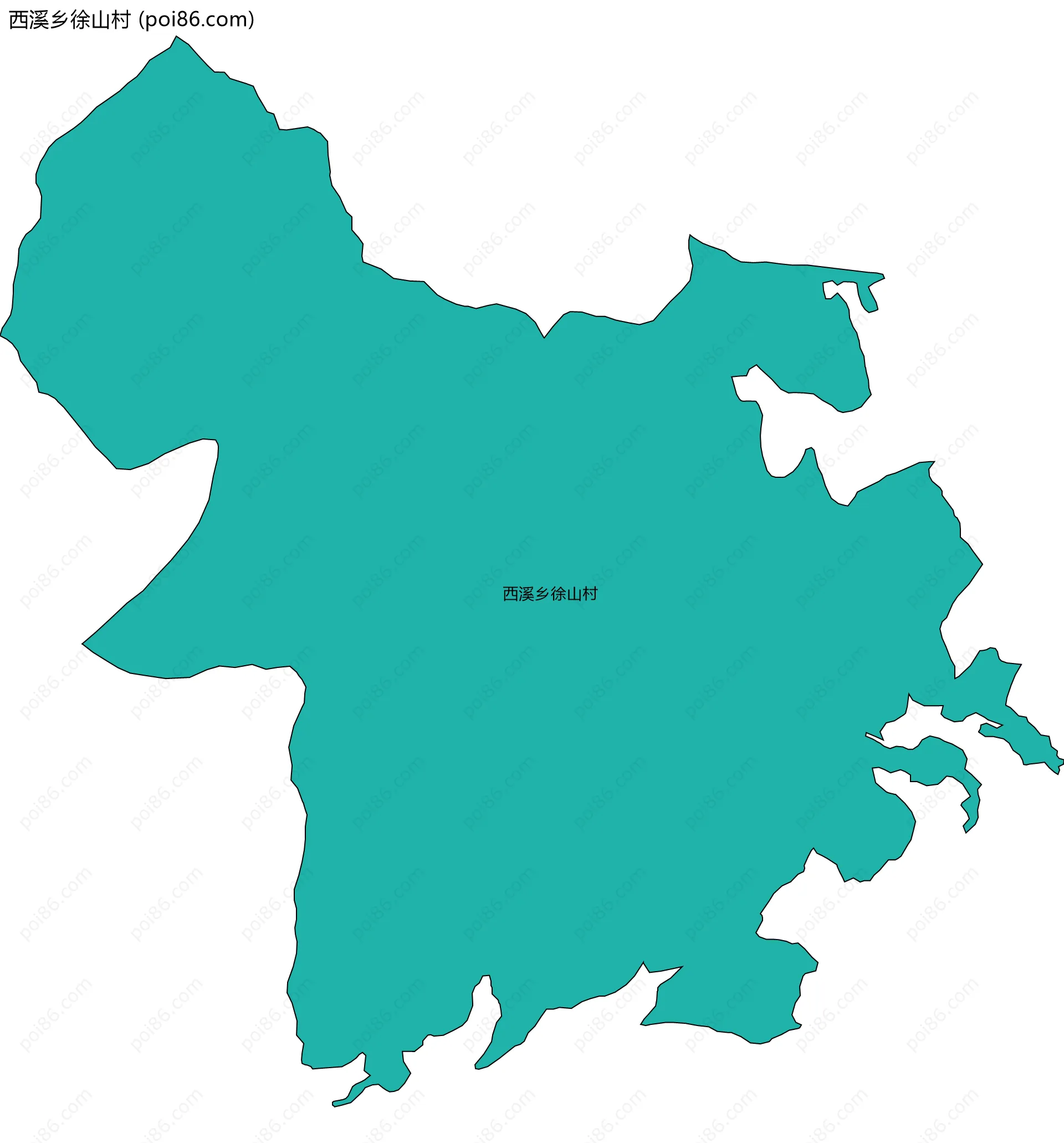 西溪乡徐山村边界地图