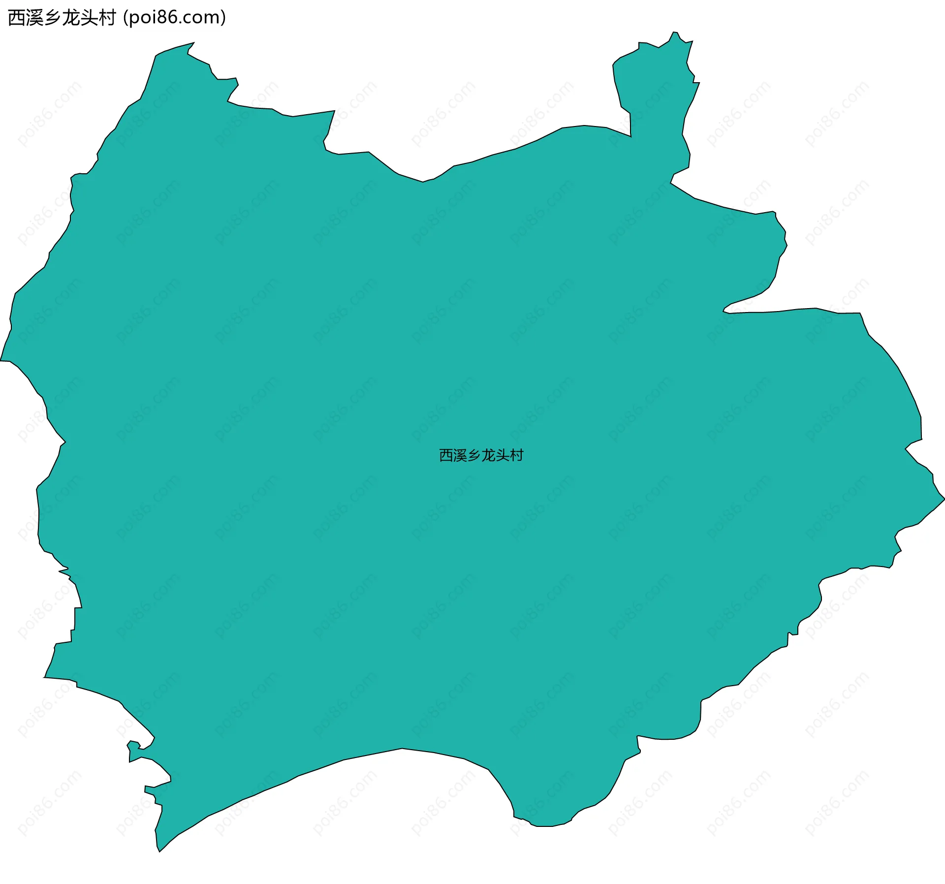 西溪乡龙头村边界地图