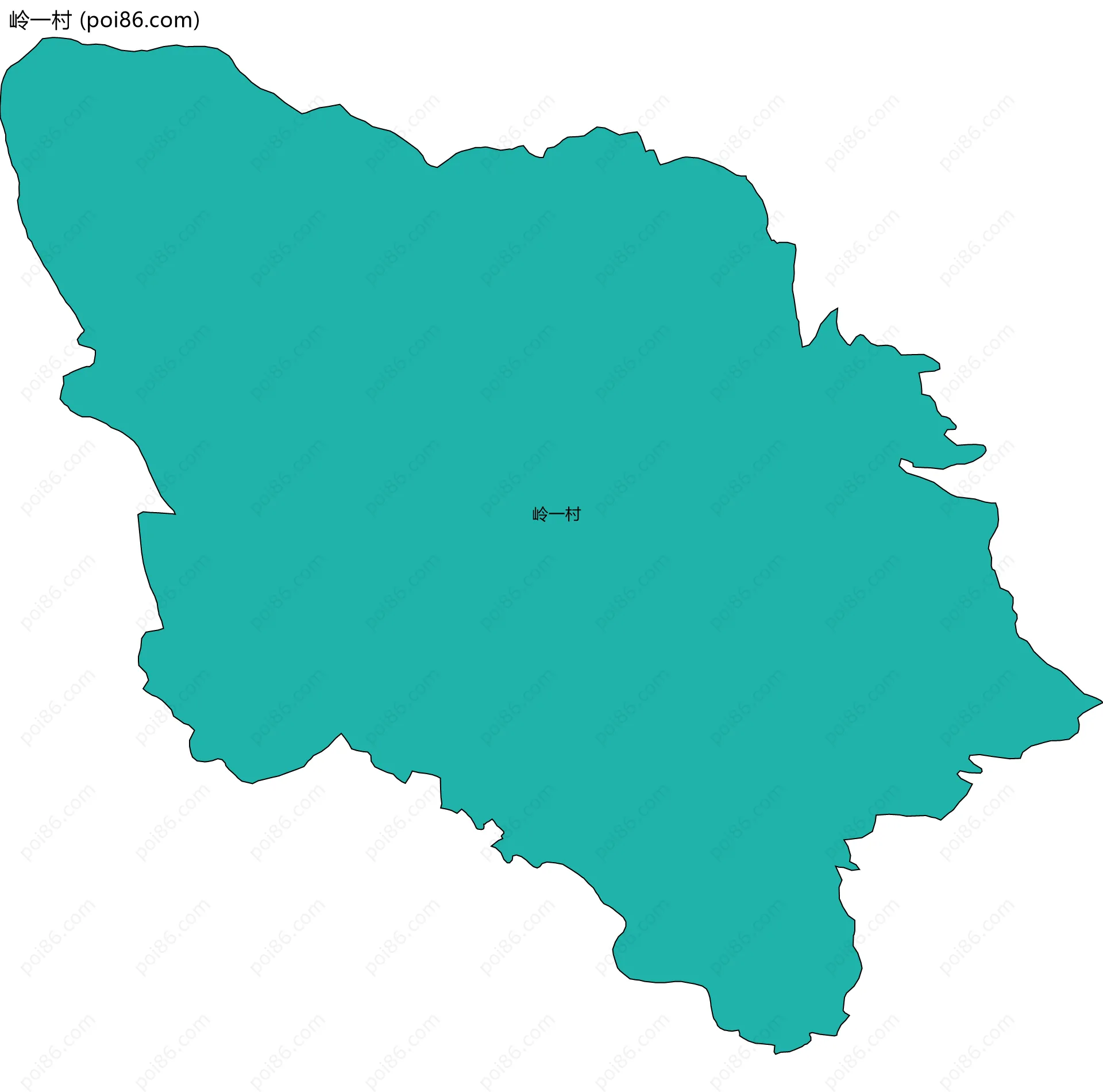 岭一村边界地图