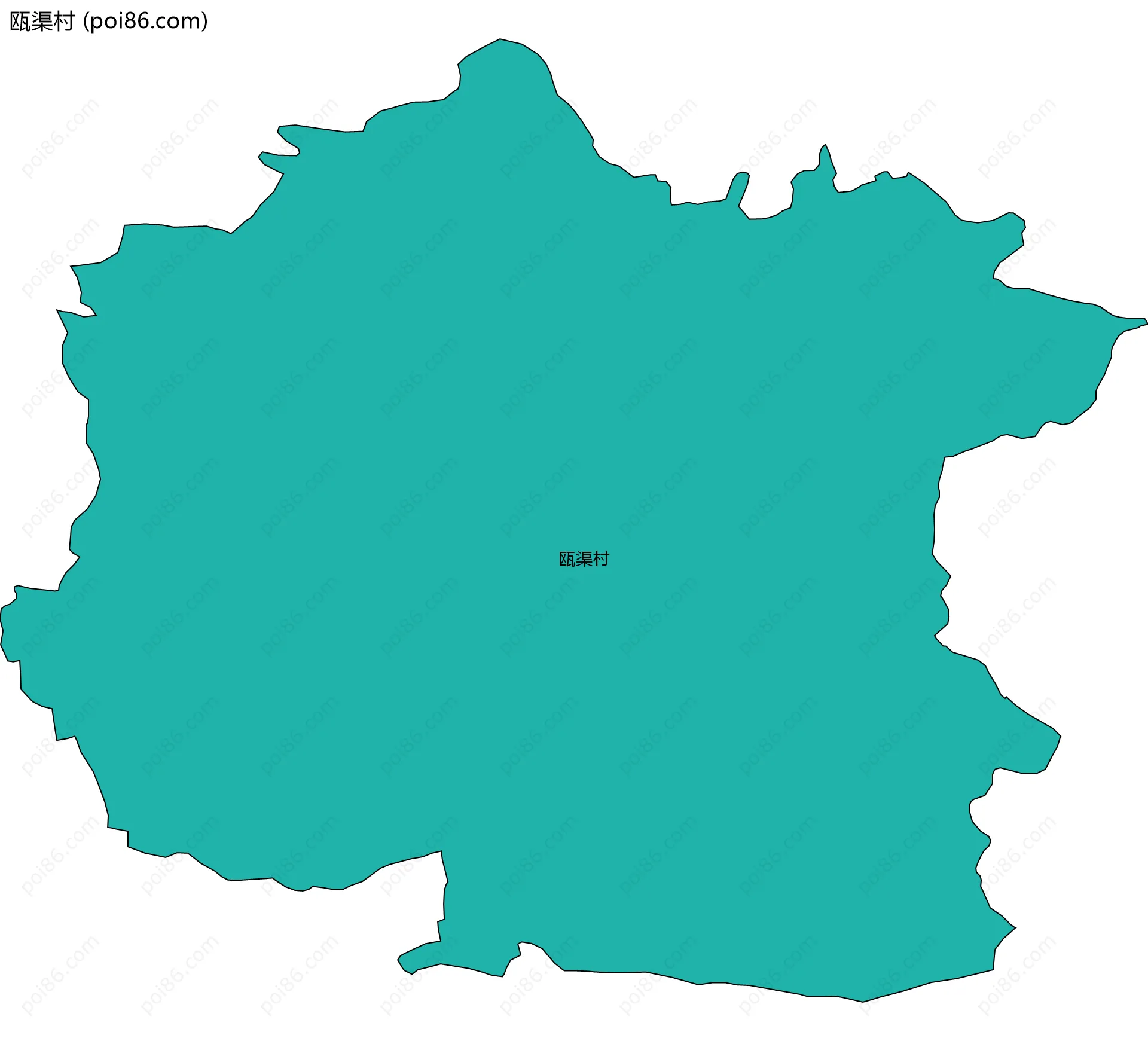 瓯渠村边界地图