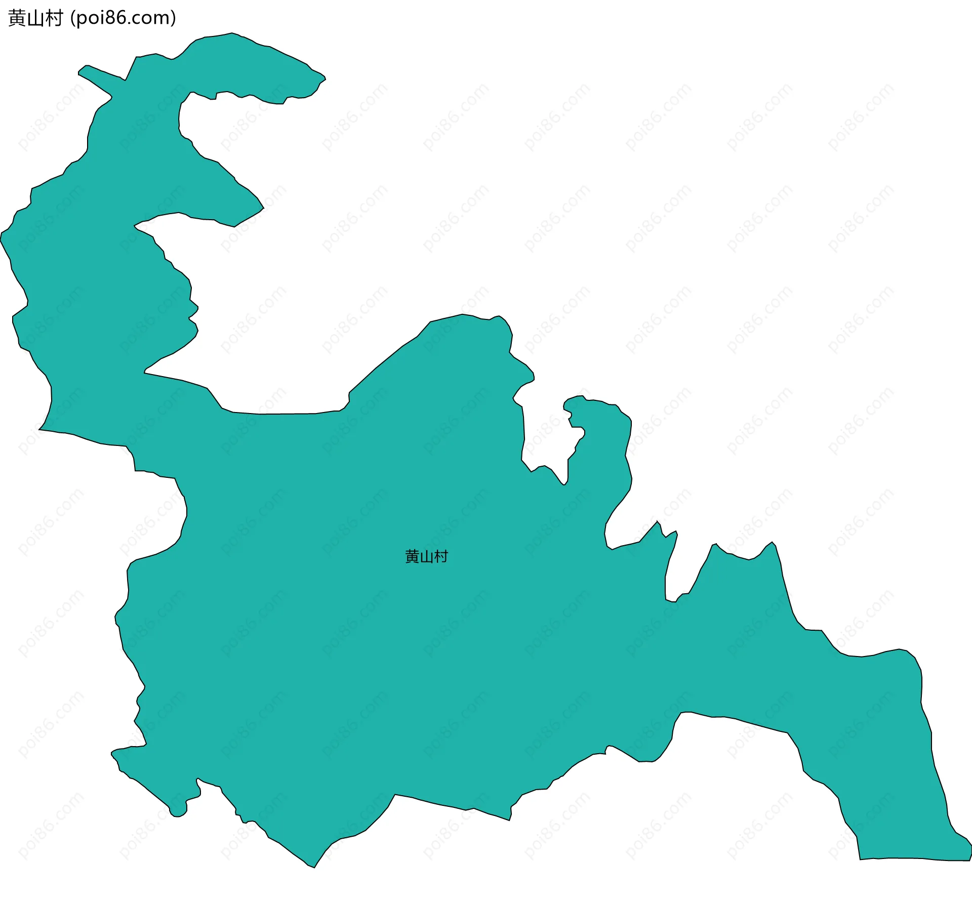 黄山村边界地图