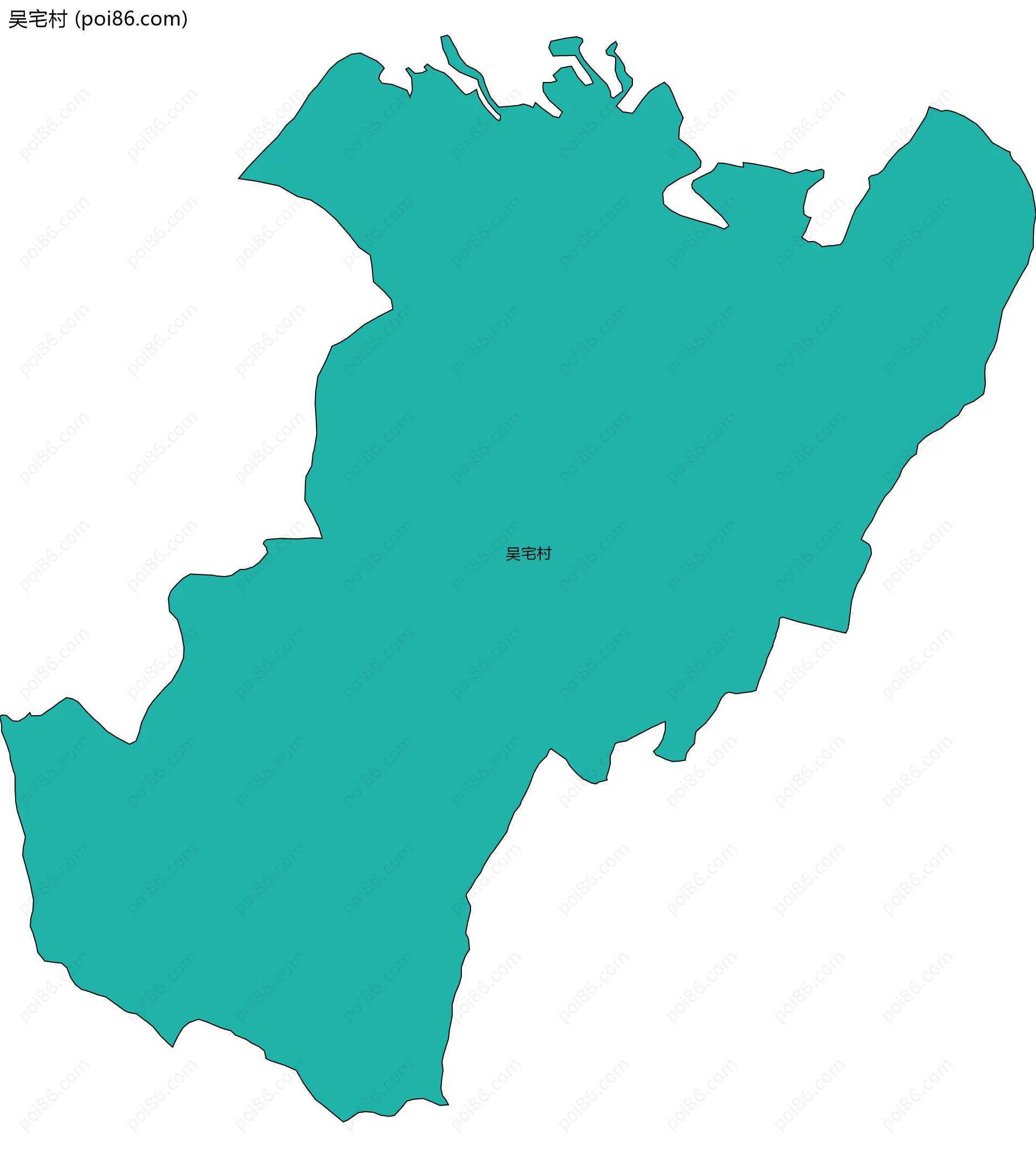 吴宅村边界地图