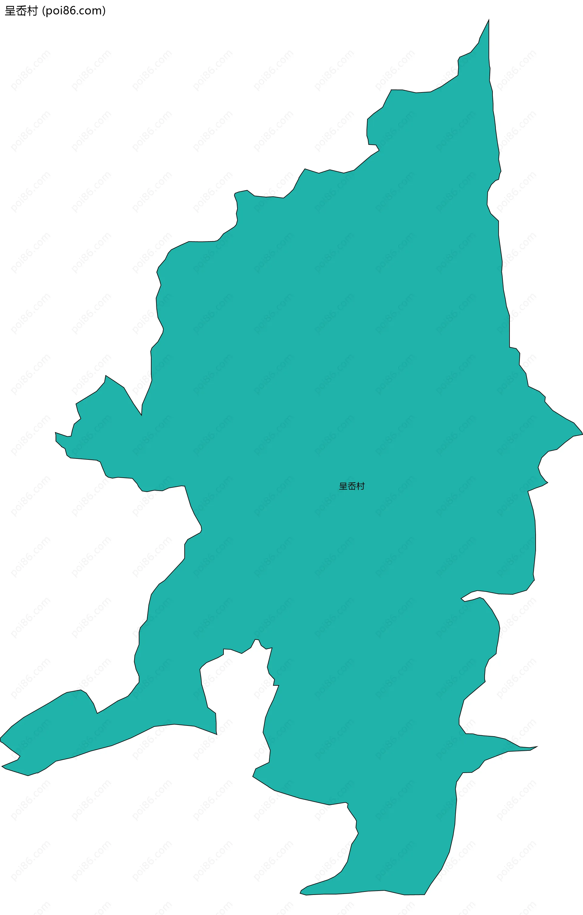 呈岙村边界地图