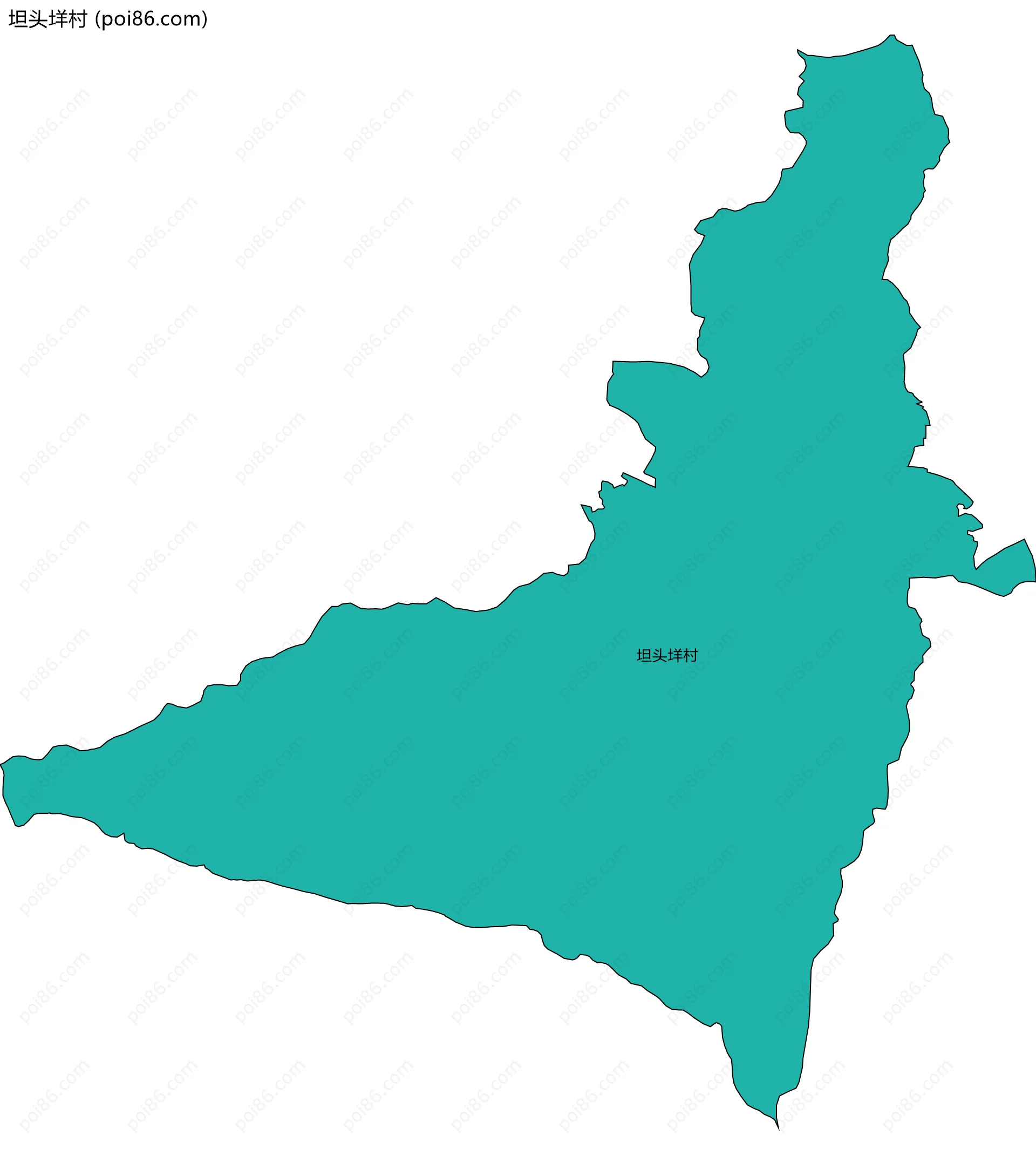 坦头垟村边界地图