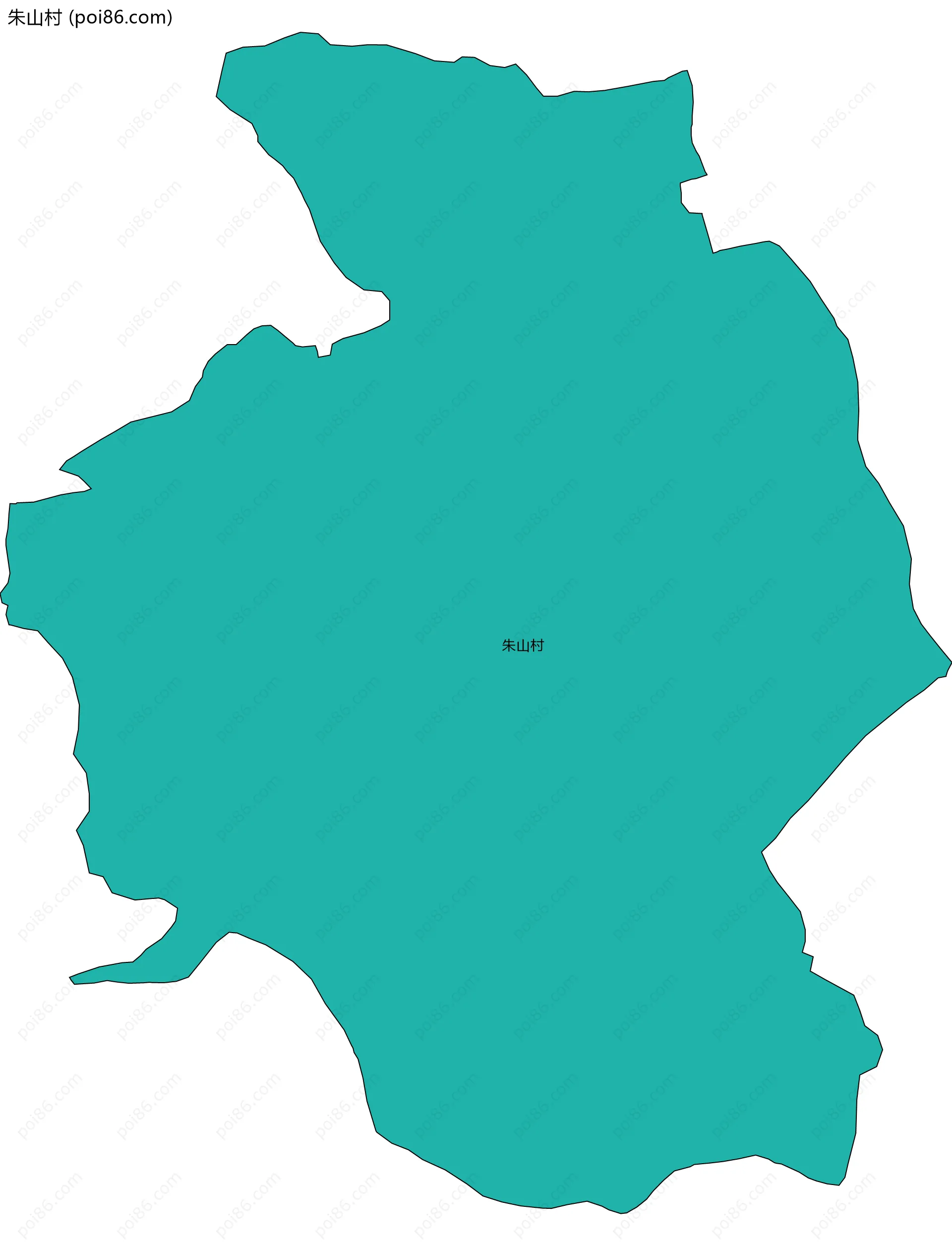 朱山村边界地图