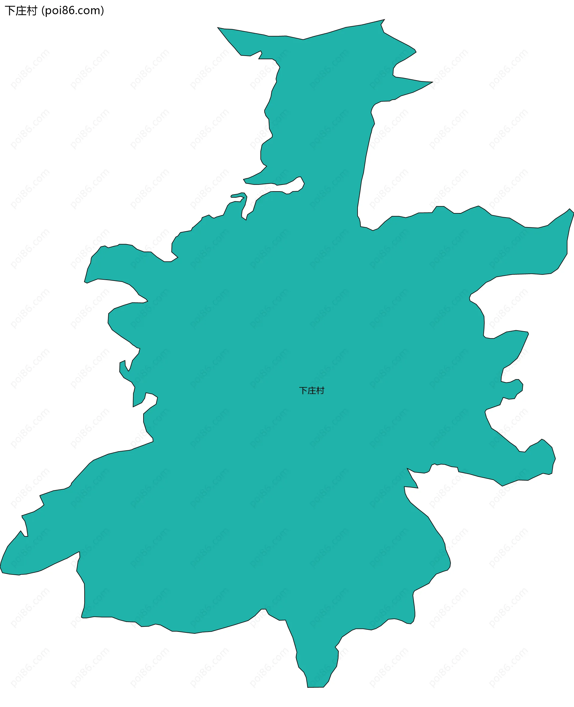 下庄村边界地图