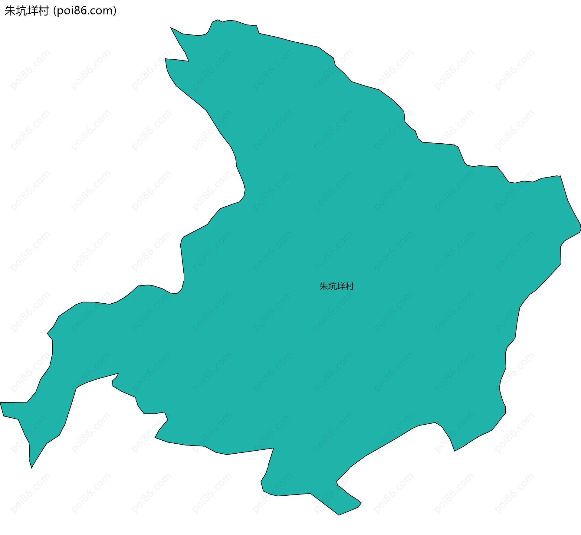 朱坑垟村边界地图