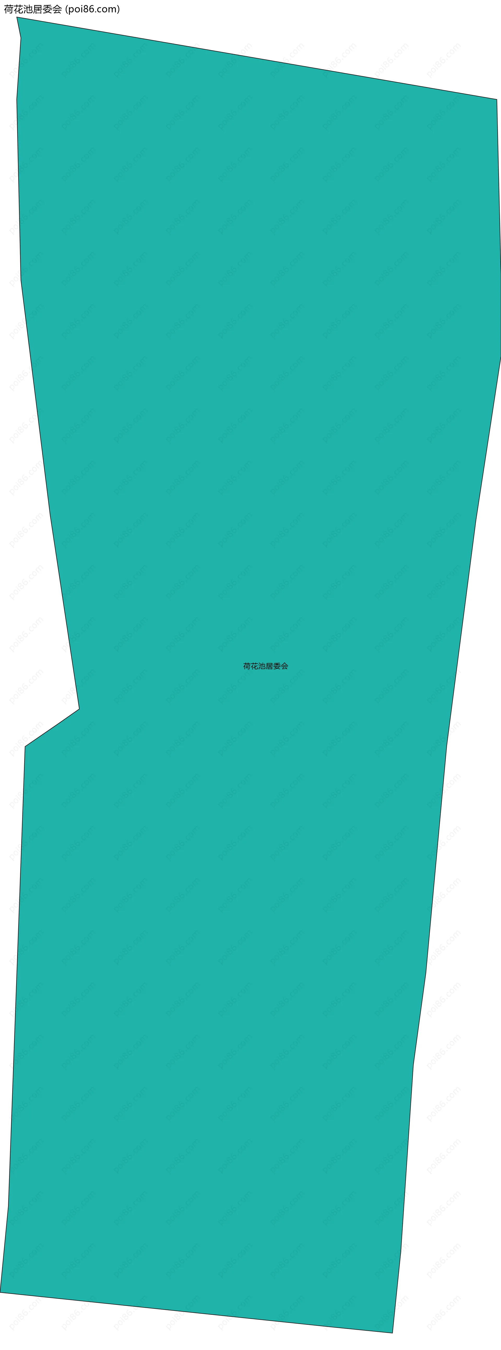 荷花池居委会边界地图