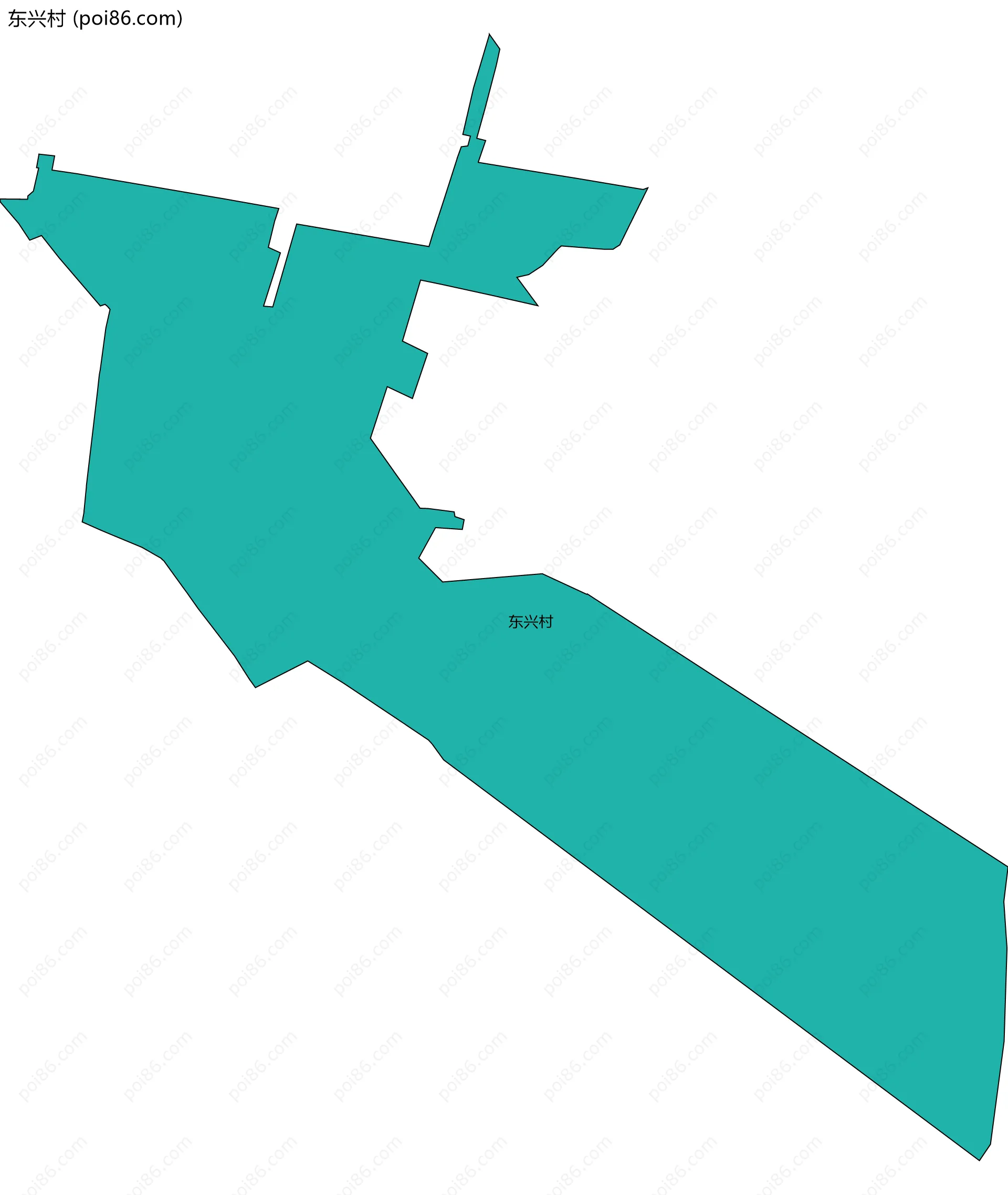 东兴村边界地图