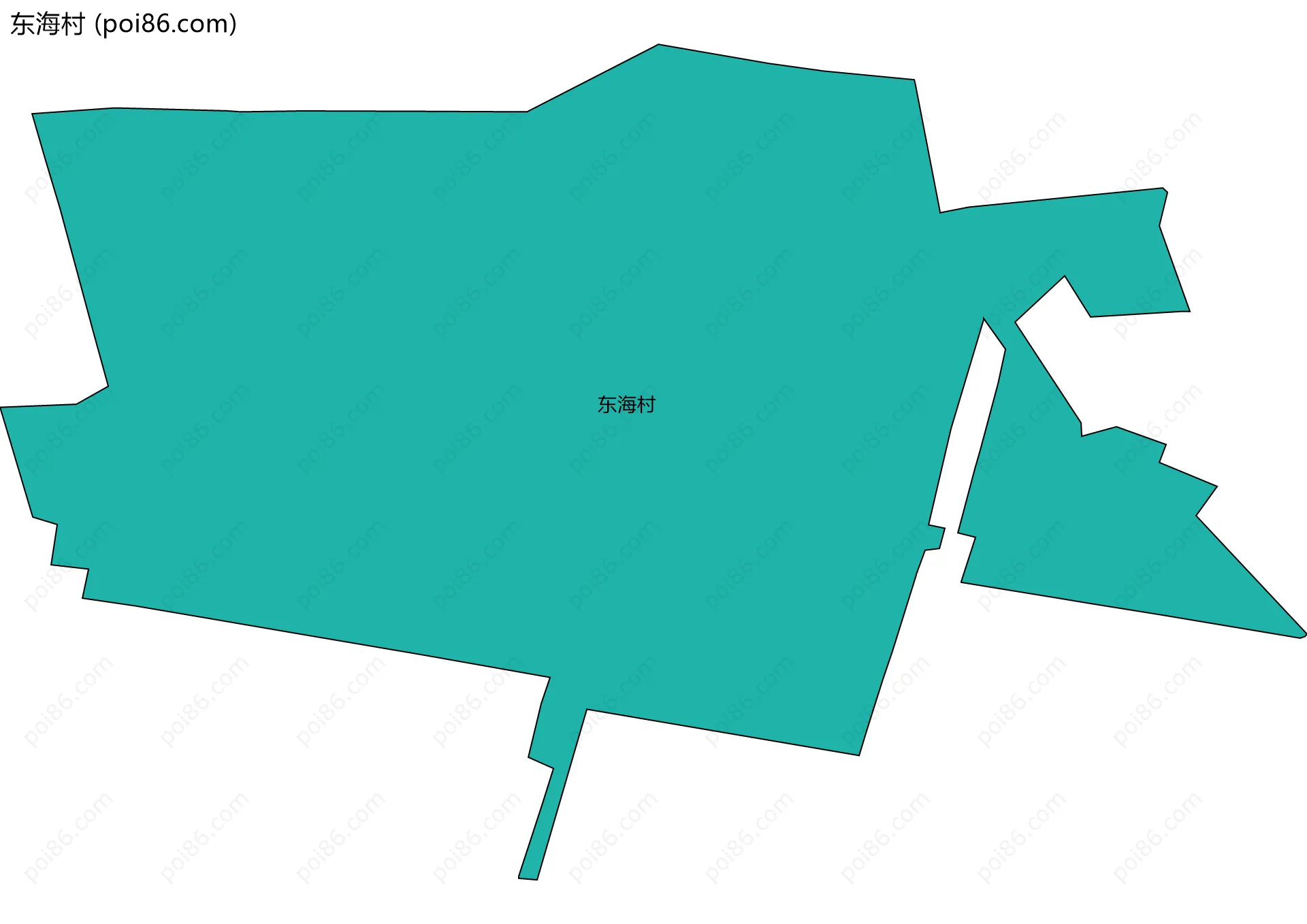 东海村边界地图