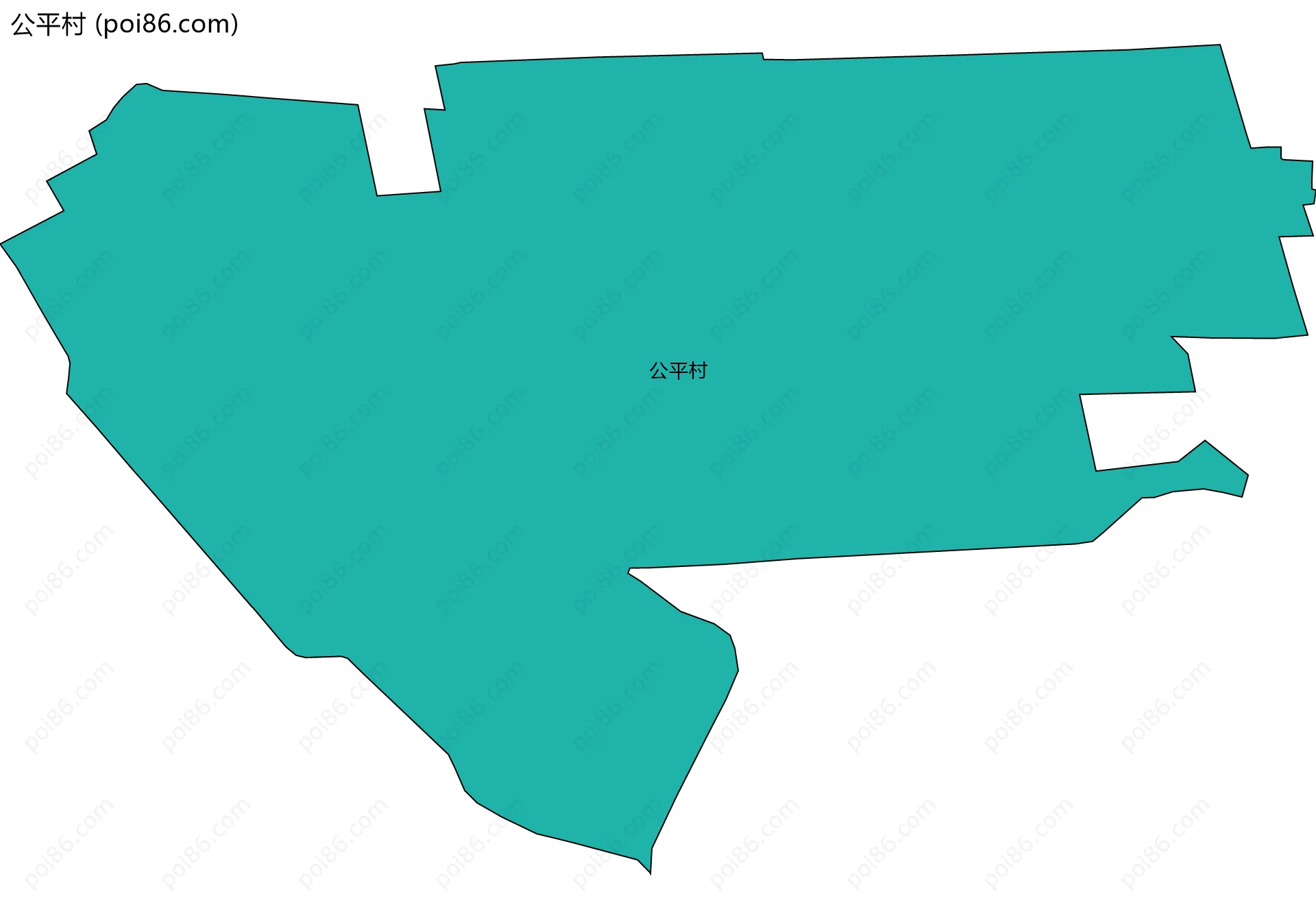 公平村边界地图