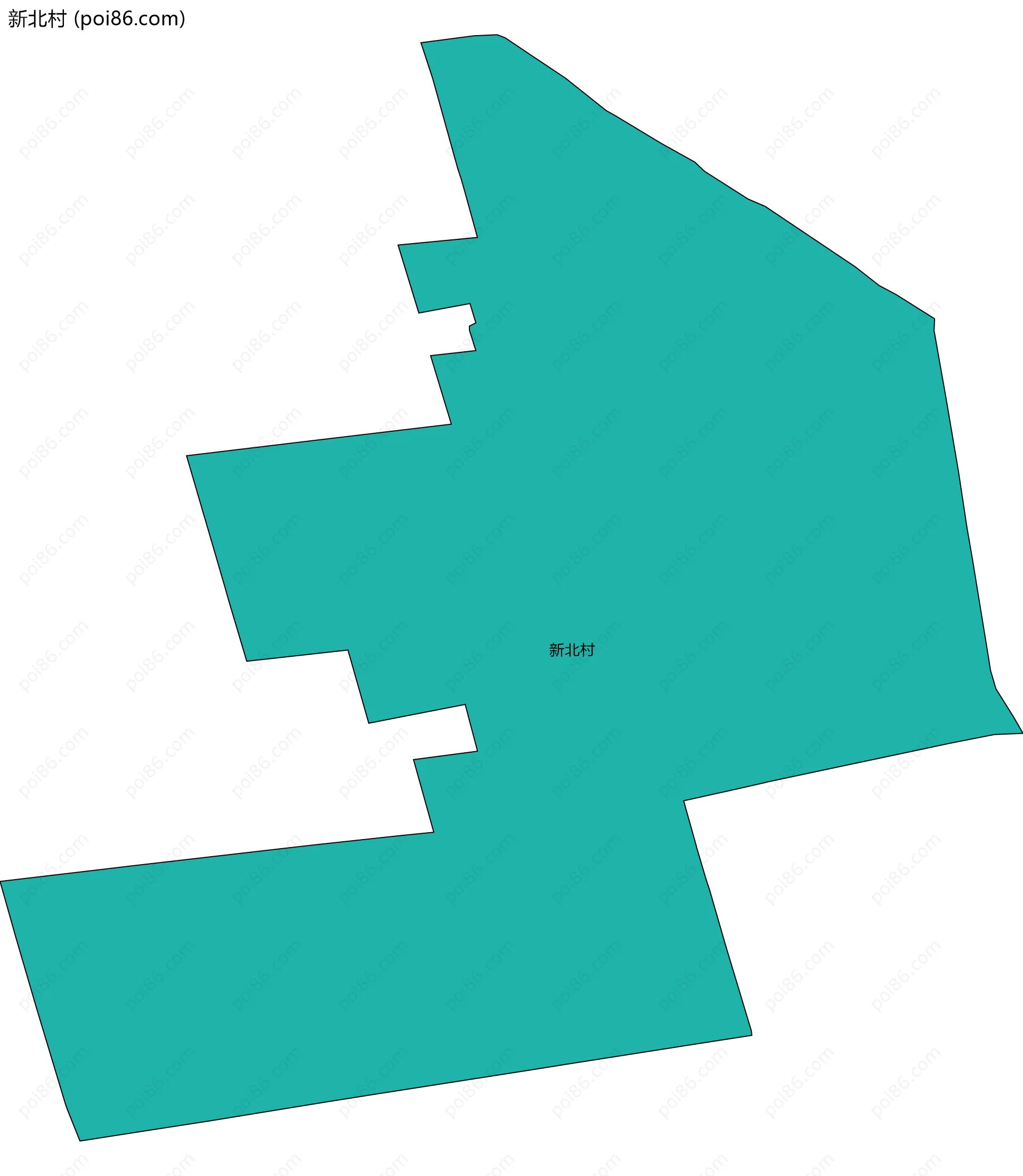 新北村边界地图