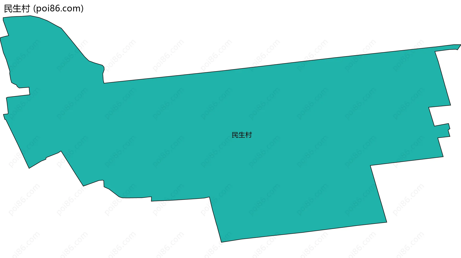 民生村边界地图