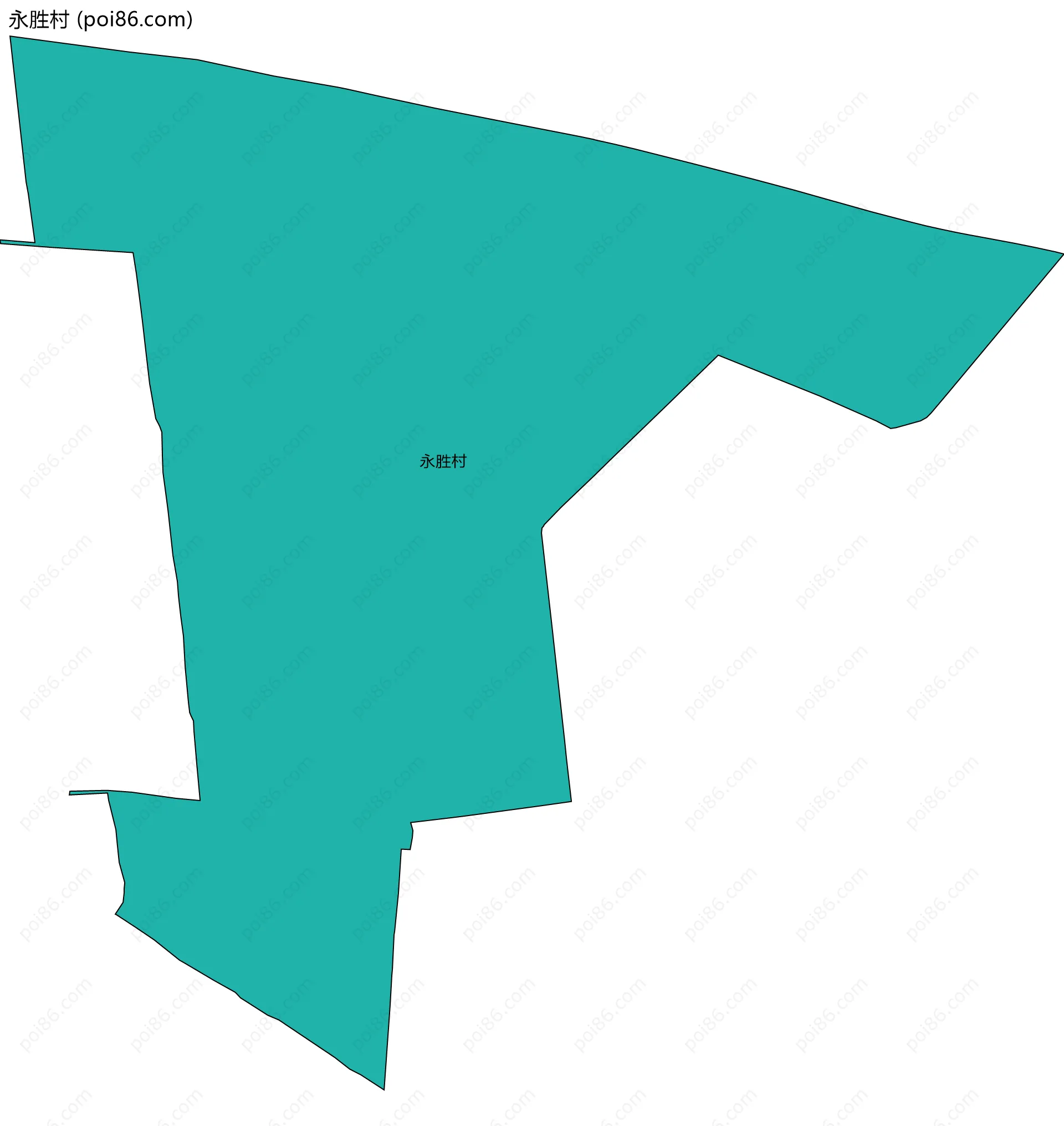 永胜村边界地图