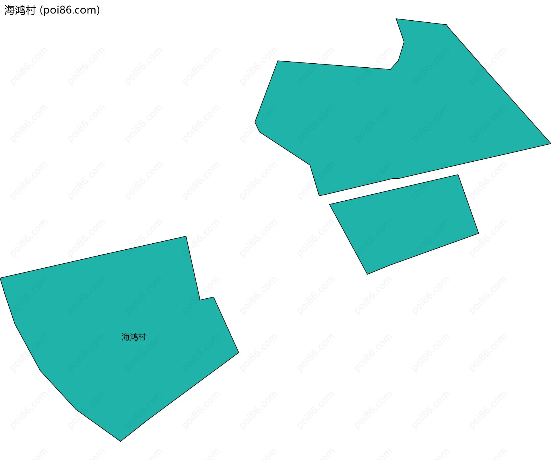 海鸿村边界地图