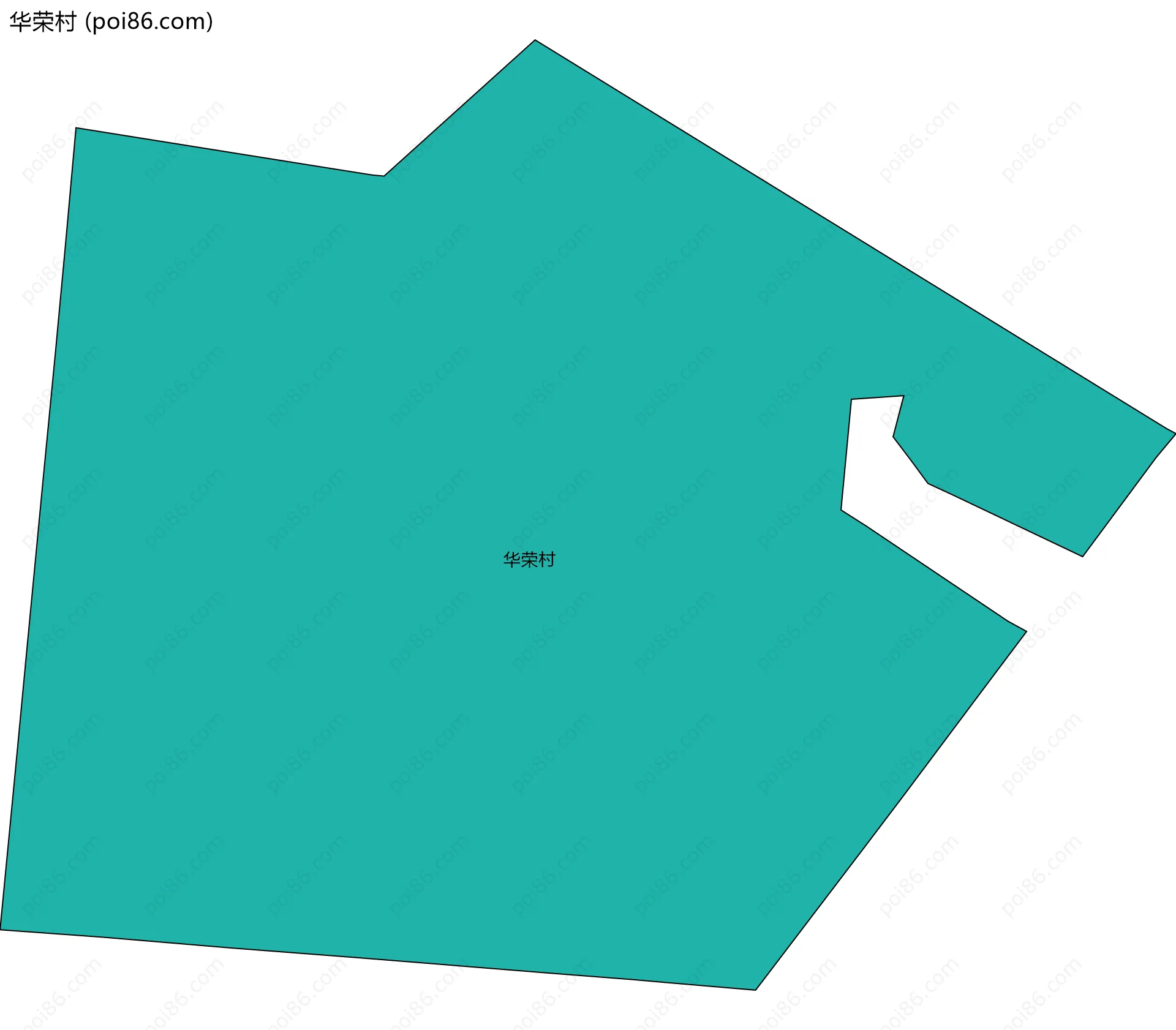 华荣村边界地图