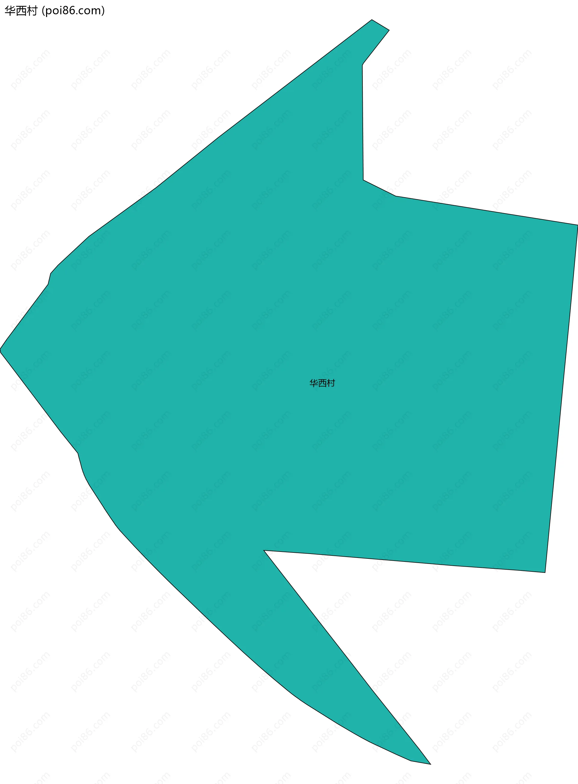 华西村边界地图