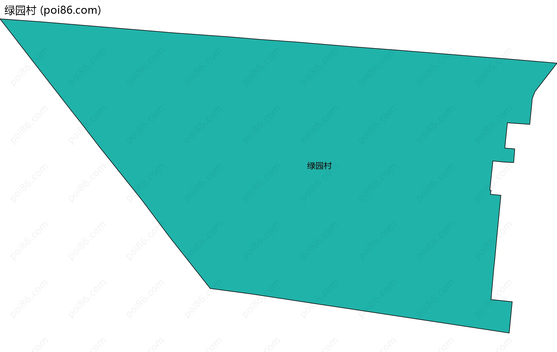 绿园村边界地图