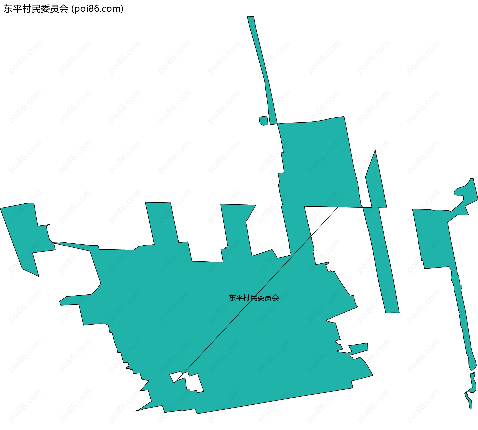 东平村民委员会边界地图