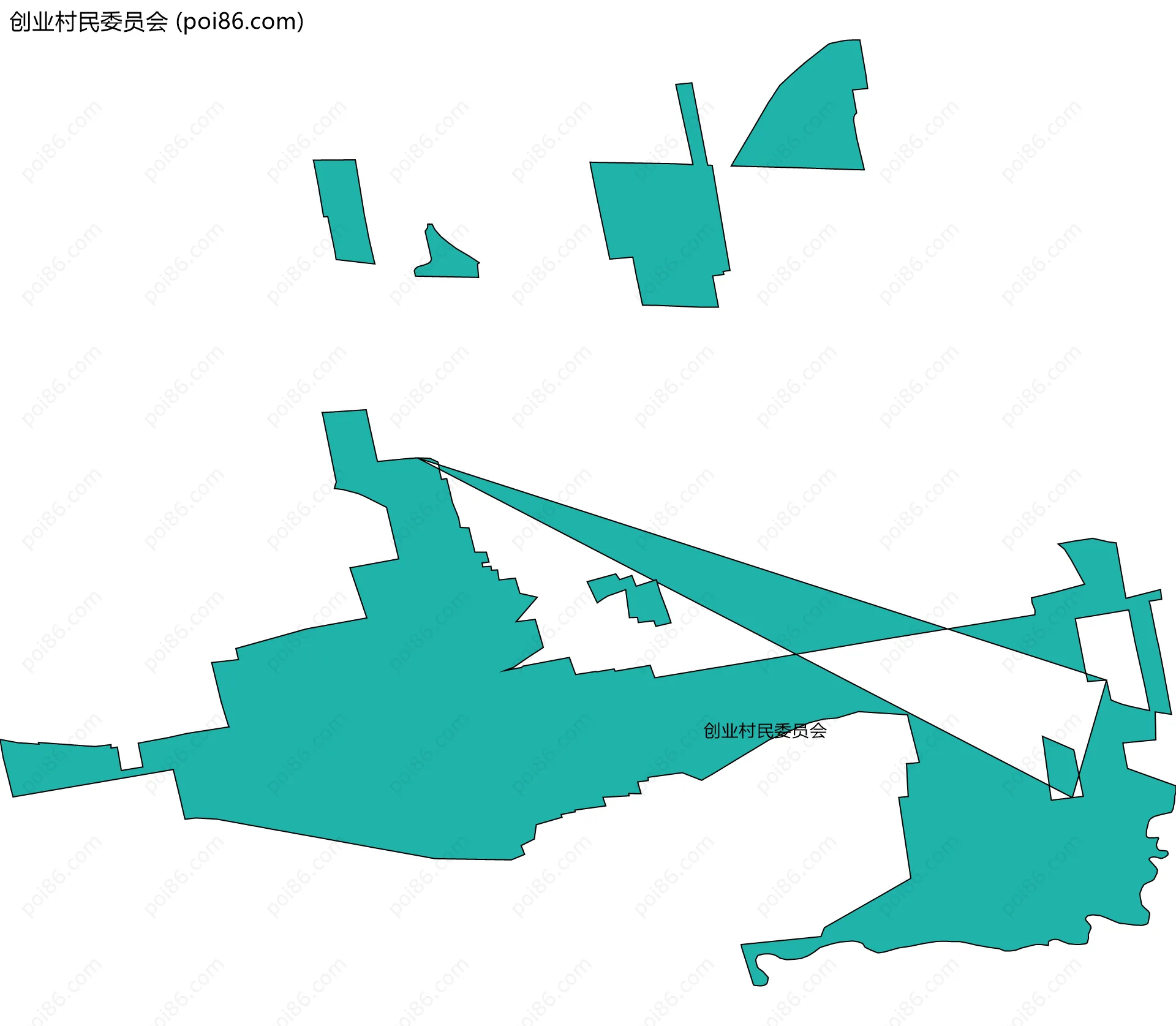 创业村民委员会边界地图