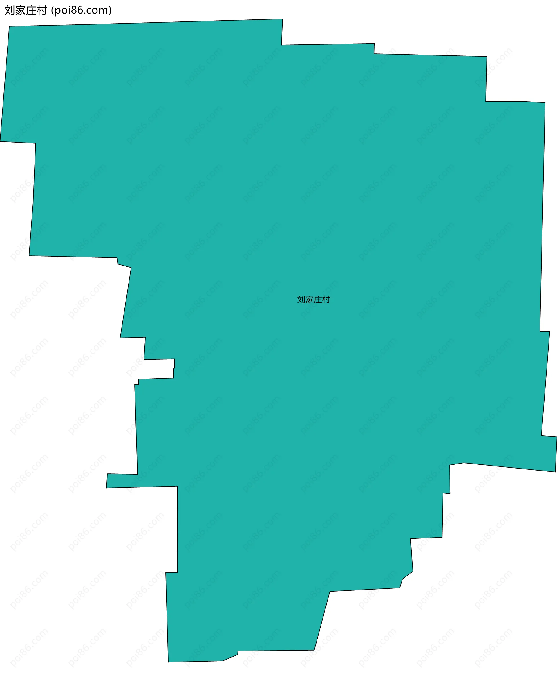 刘家庄村边界地图