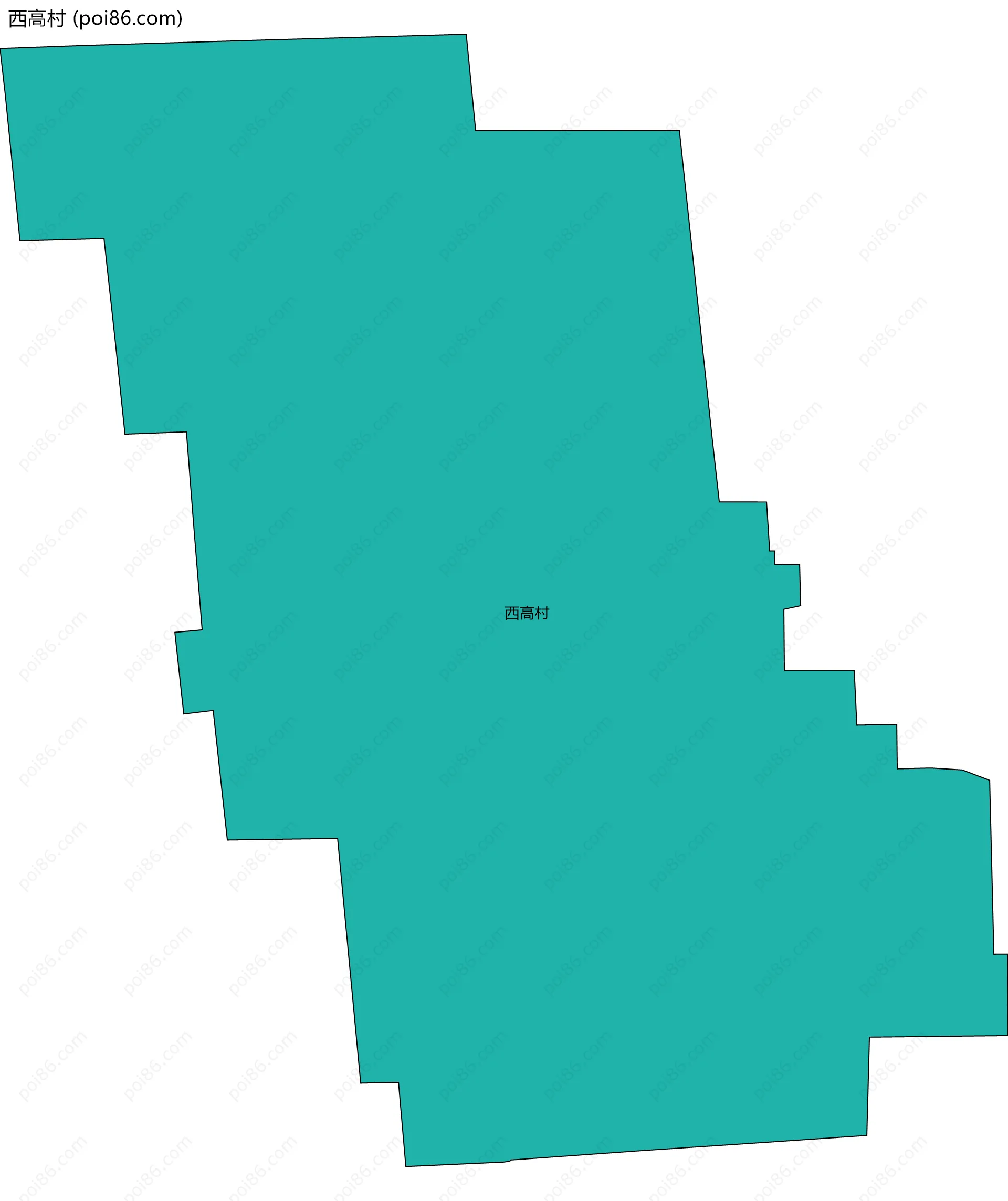 西高村边界地图