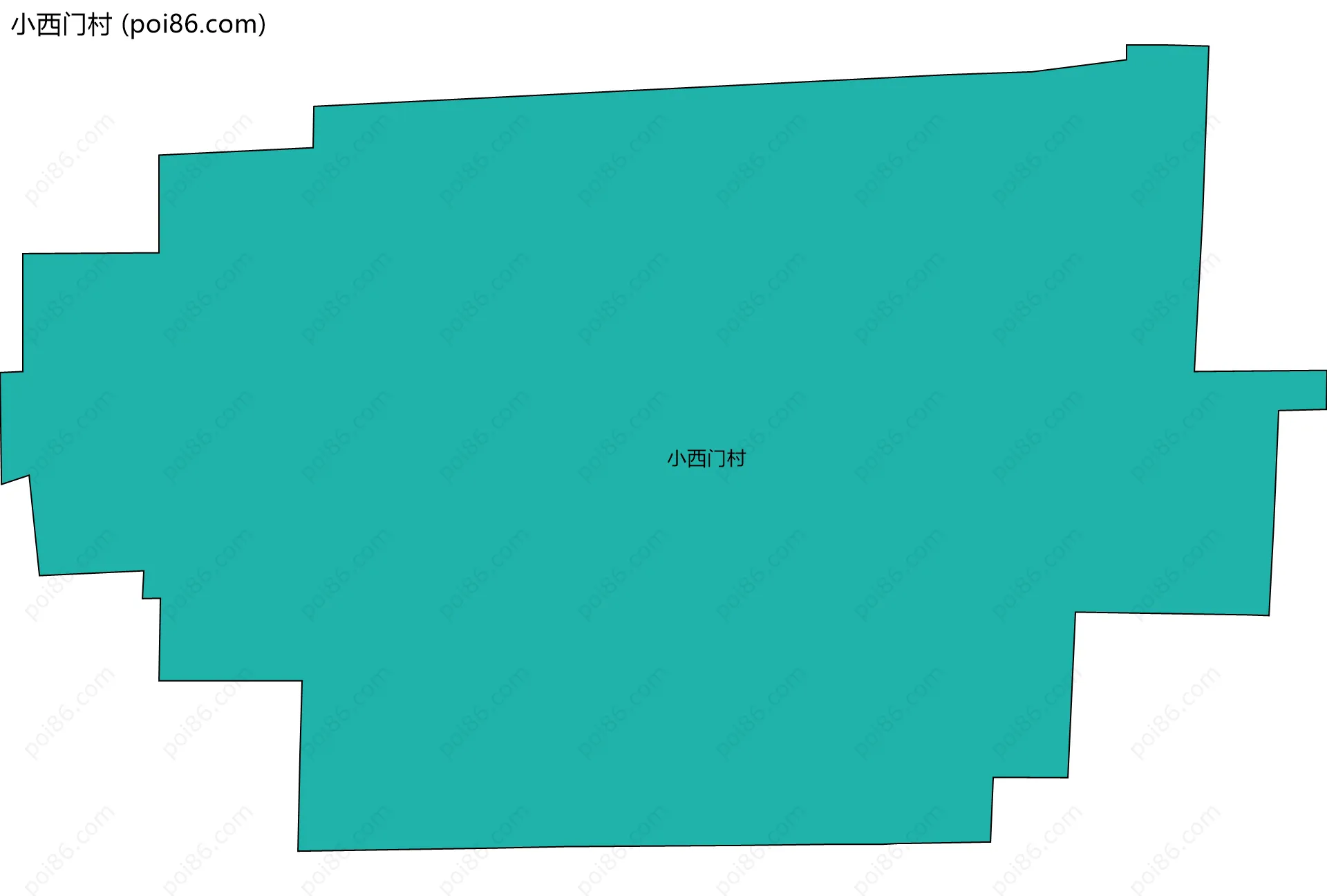 小西门村边界地图