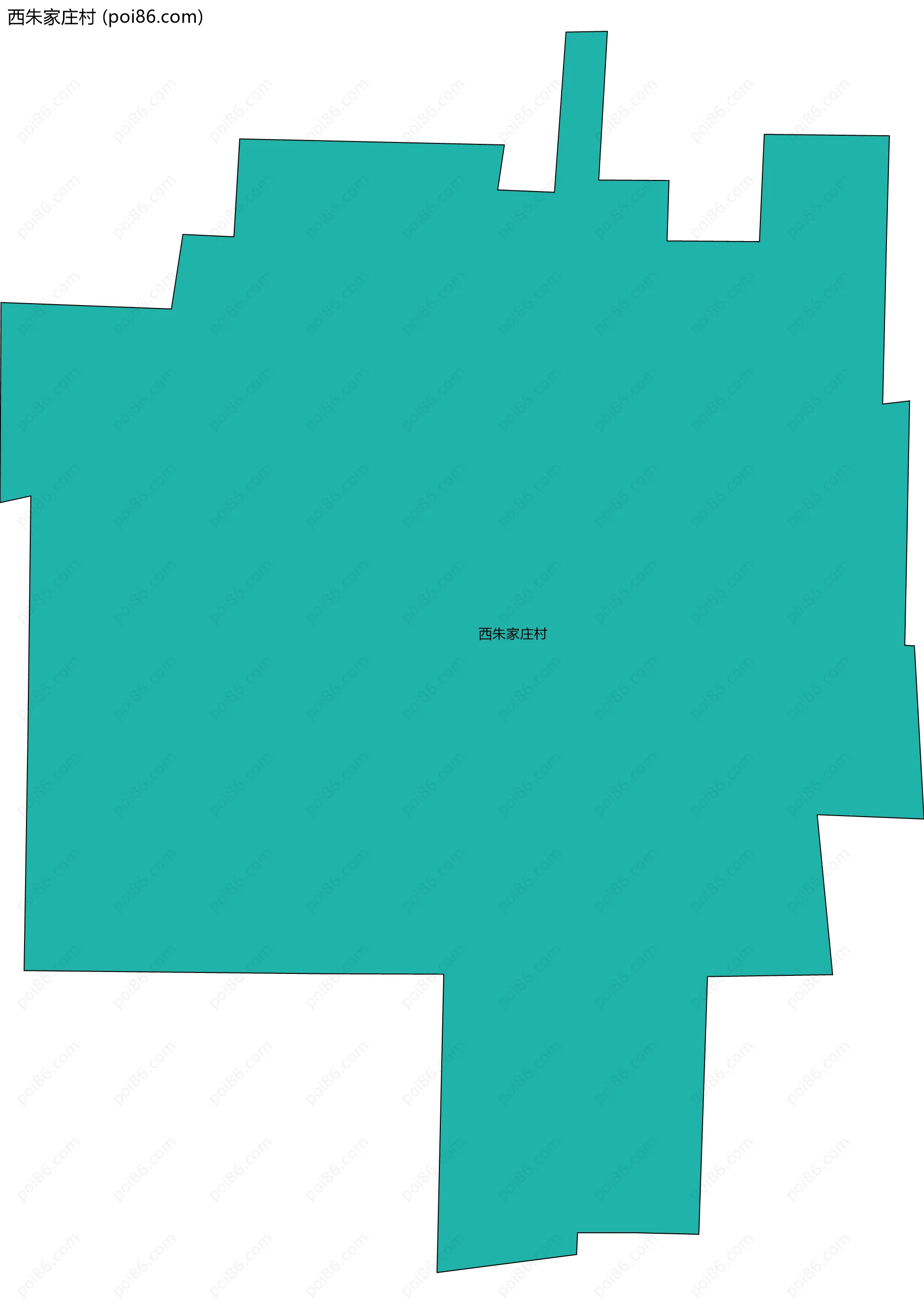 西朱家庄村边界地图