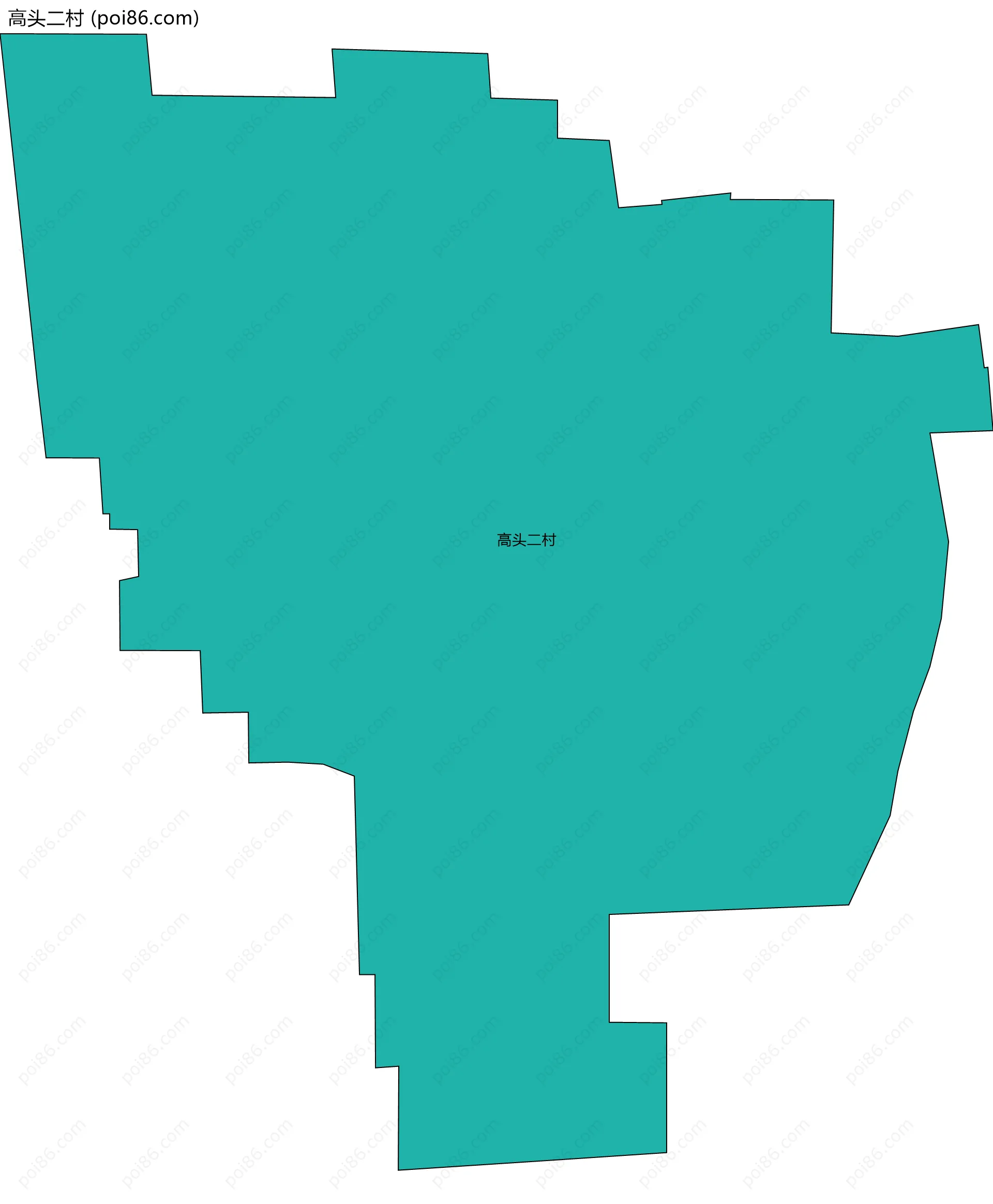 高头二村边界地图