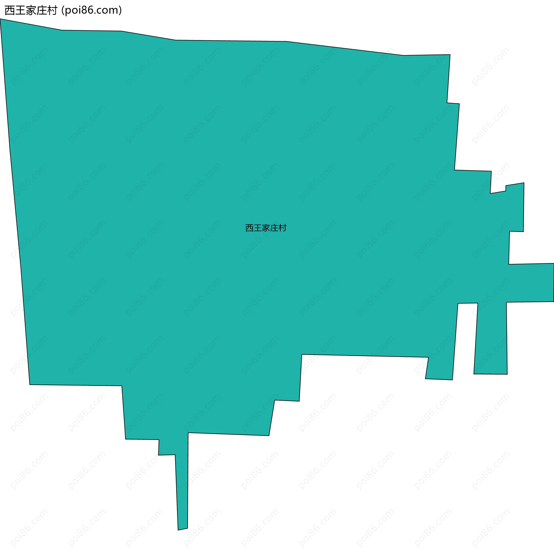 西王家庄村边界地图