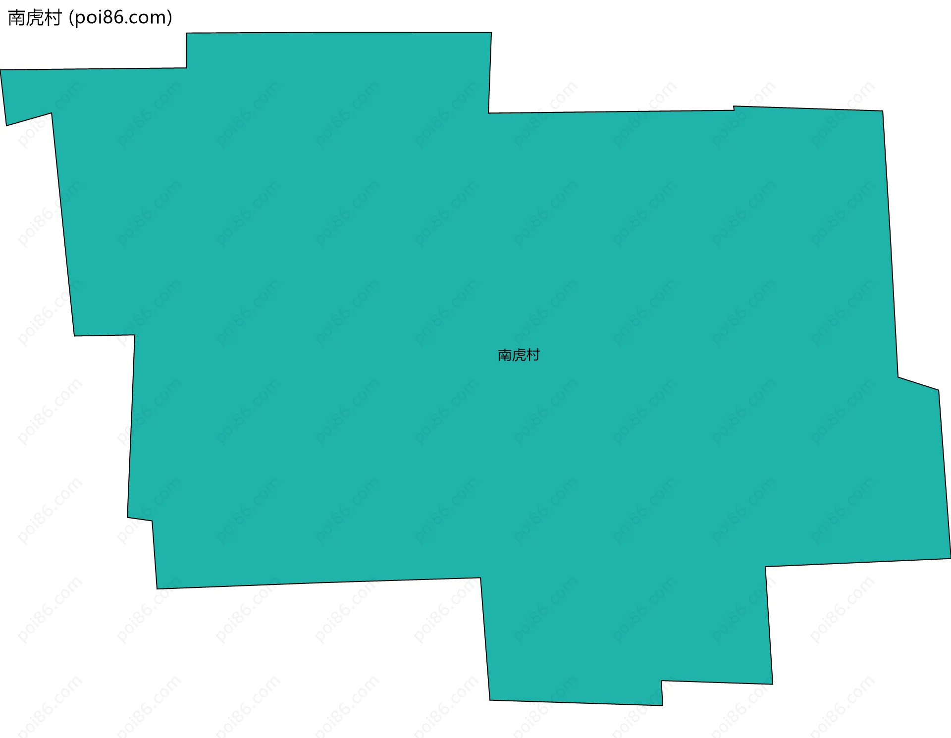 南虎村边界地图