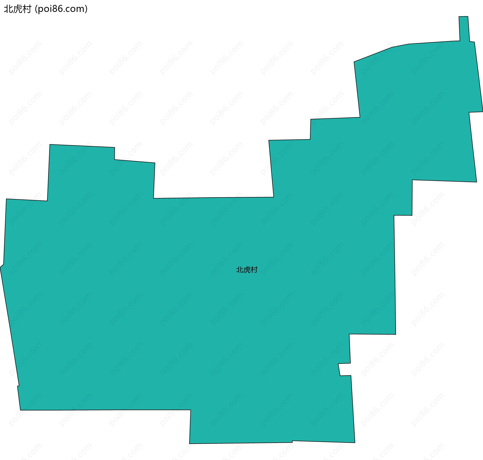 北虎村边界地图