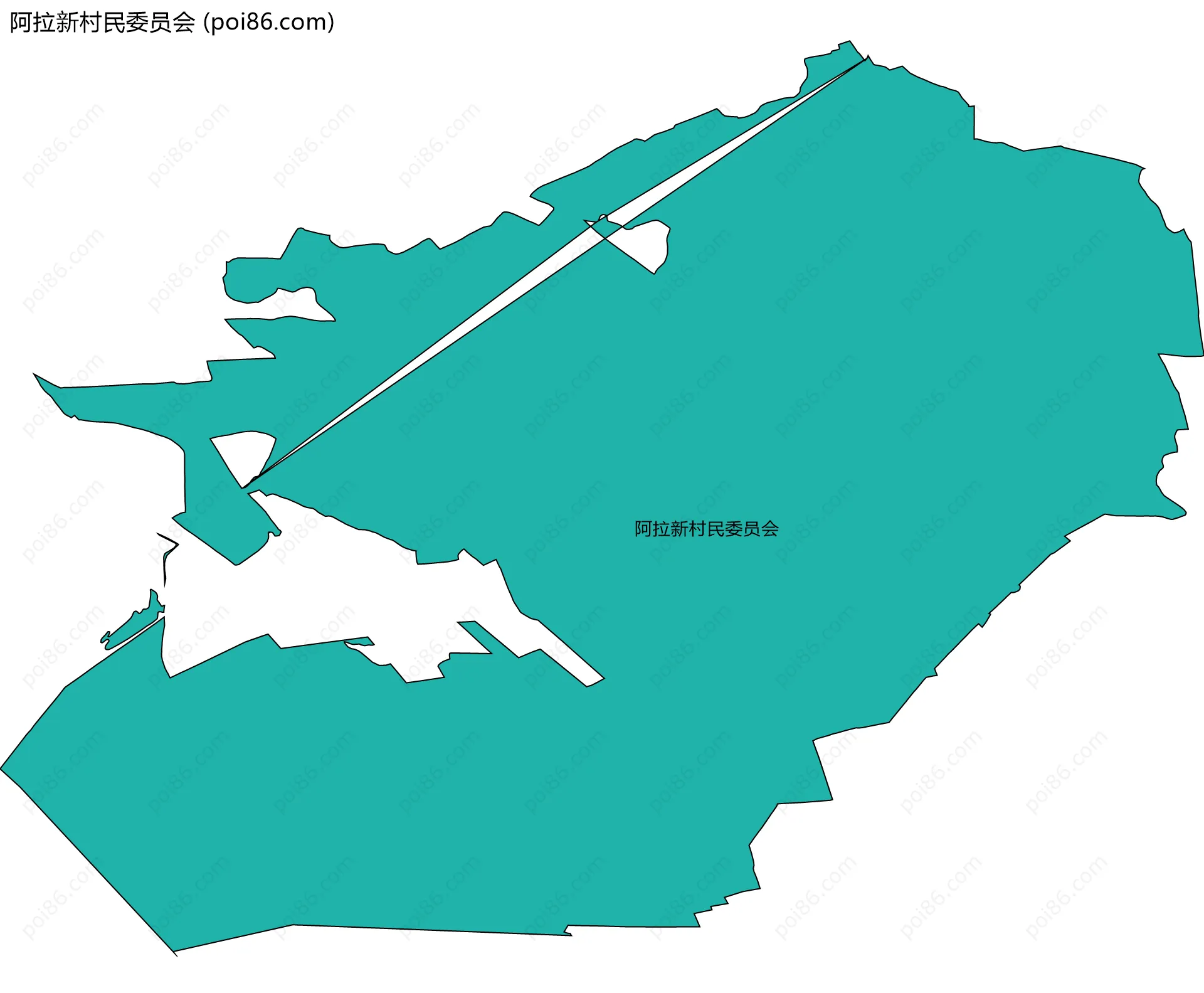 阿拉新村民委员会边界地图