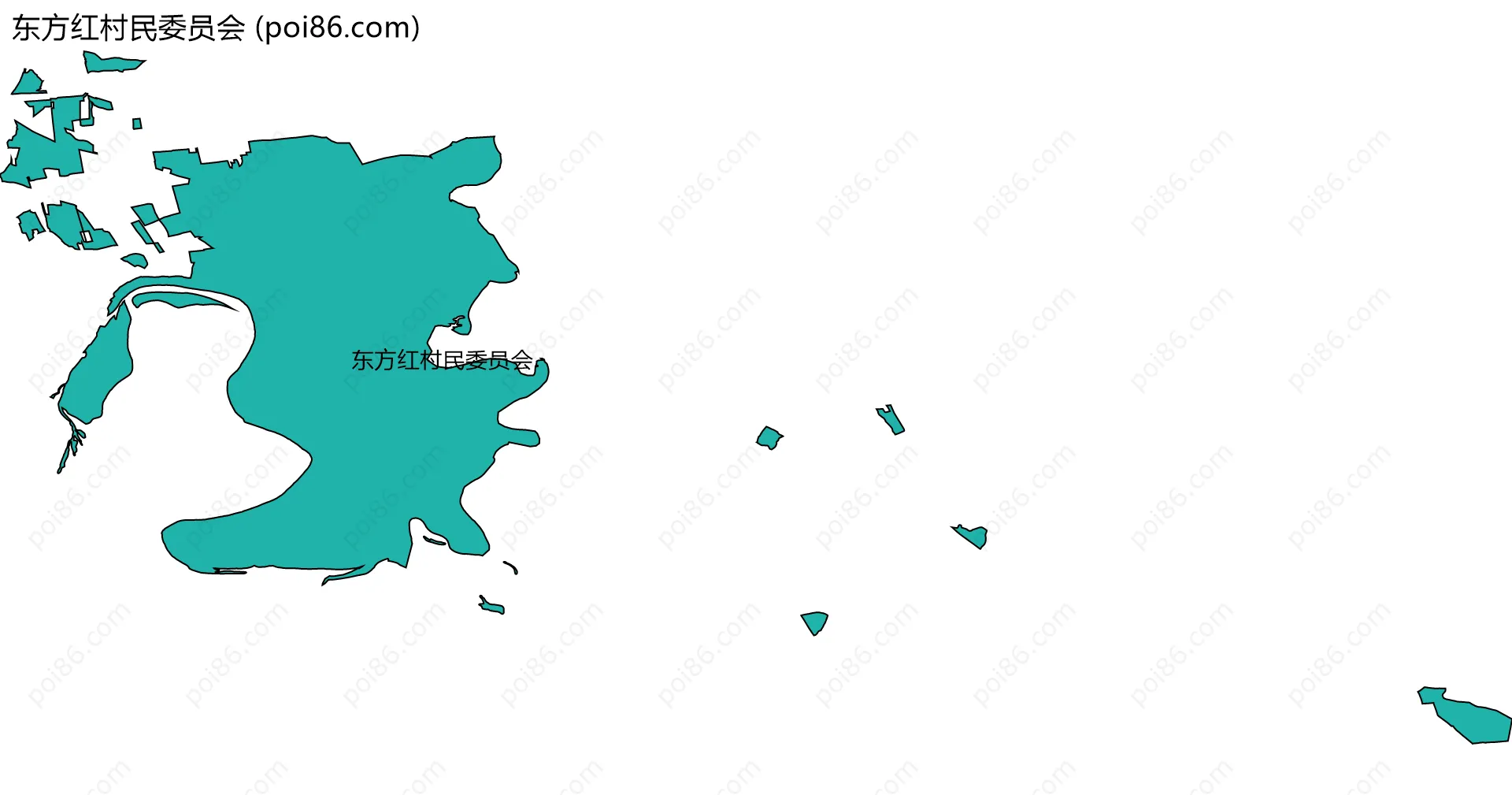 东方红村民委员会边界地图