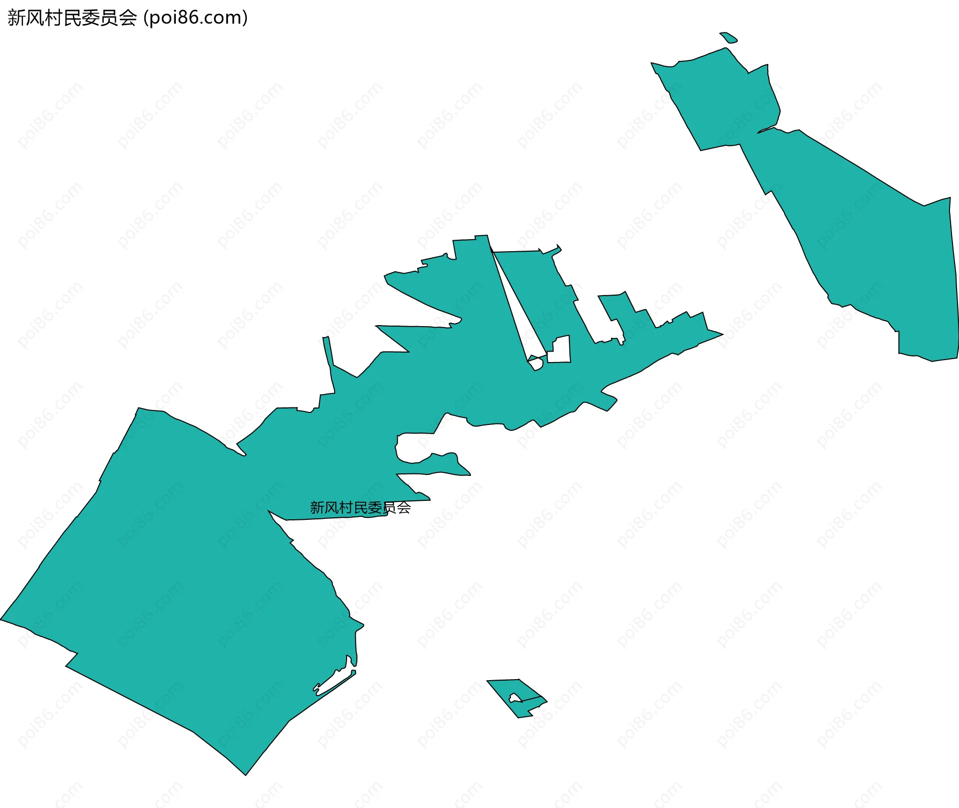 新风村民委员会边界地图