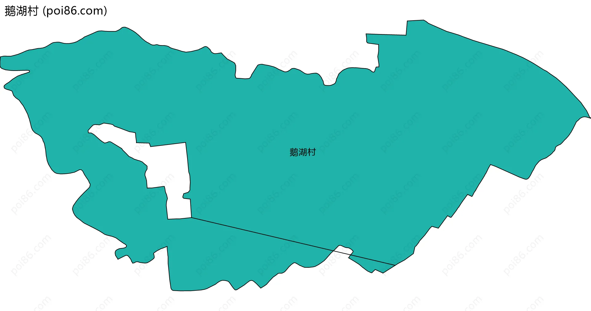 鹅湖村边界地图