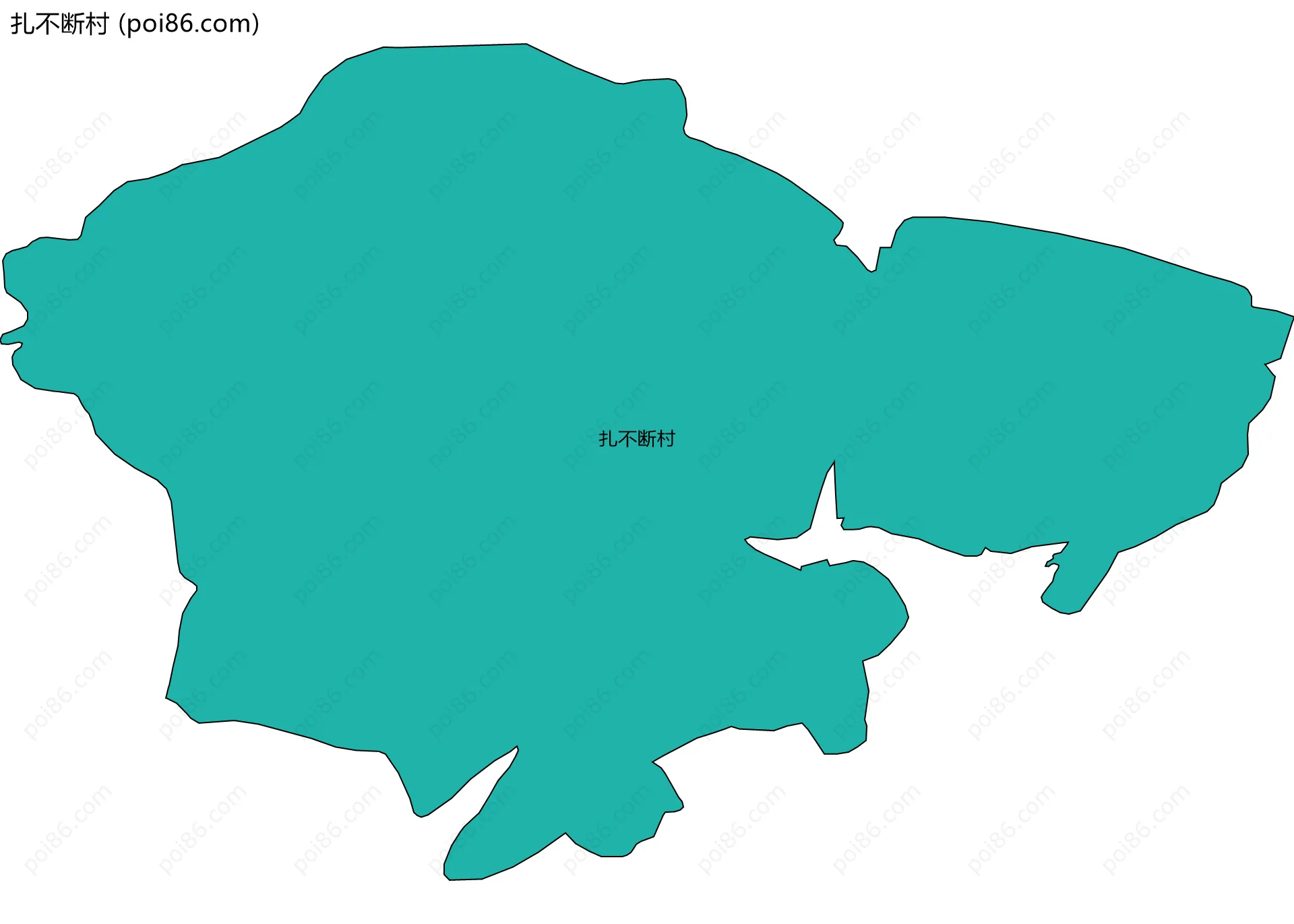 扎不断村边界地图