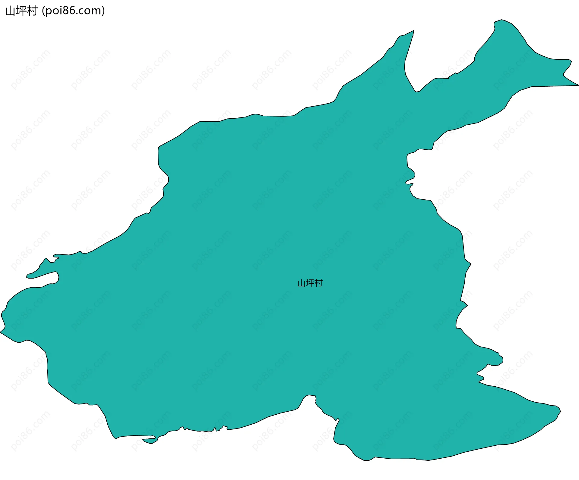 山坪村边界地图