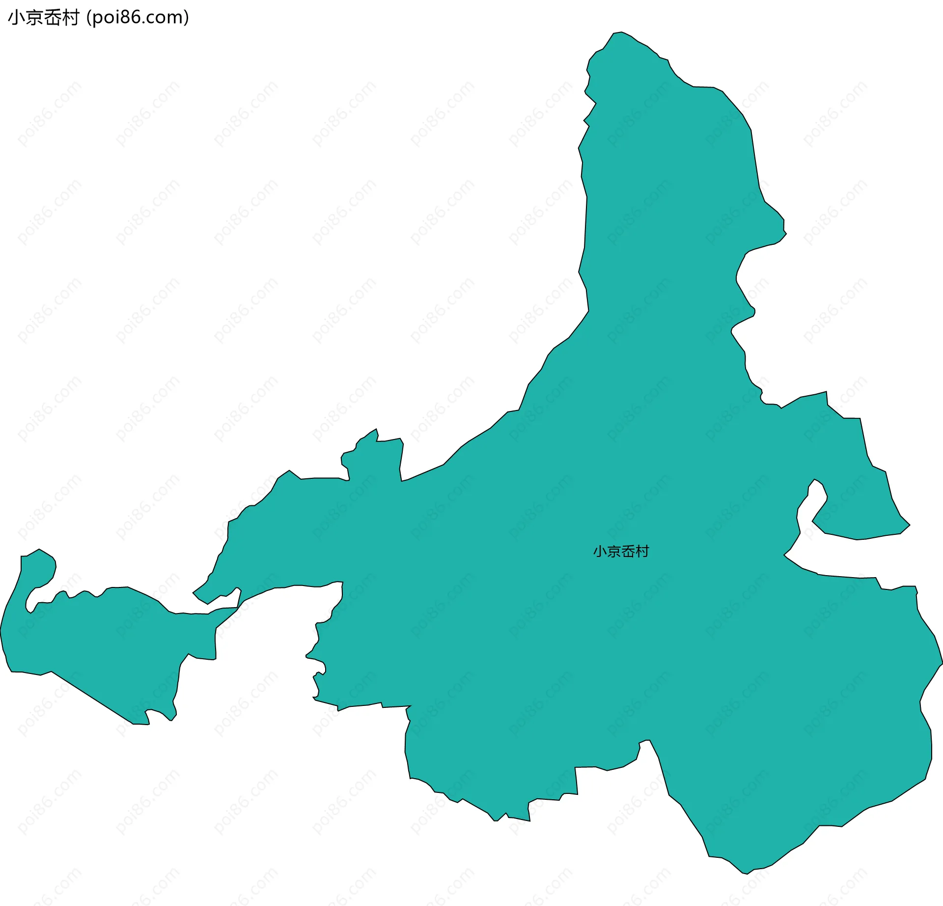 小京岙村边界地图