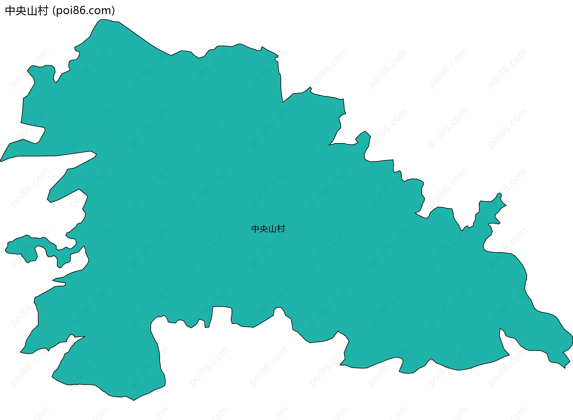中央山村边界地图