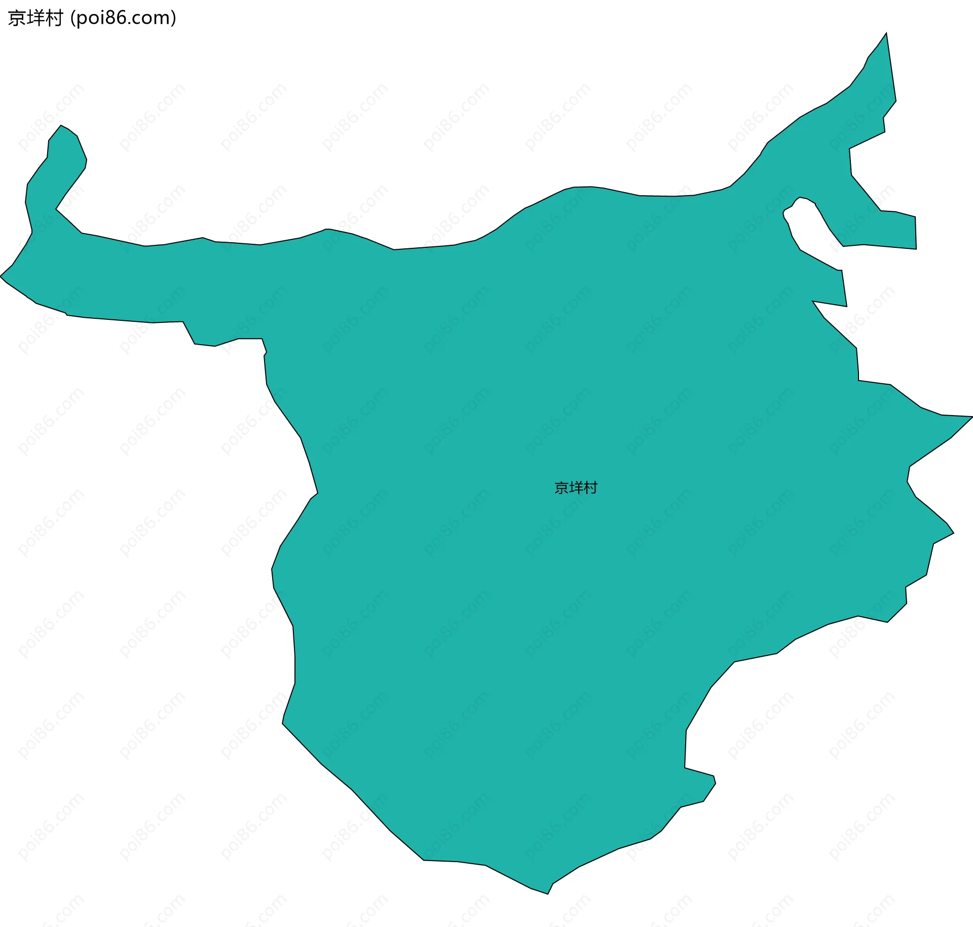 京垟村边界地图