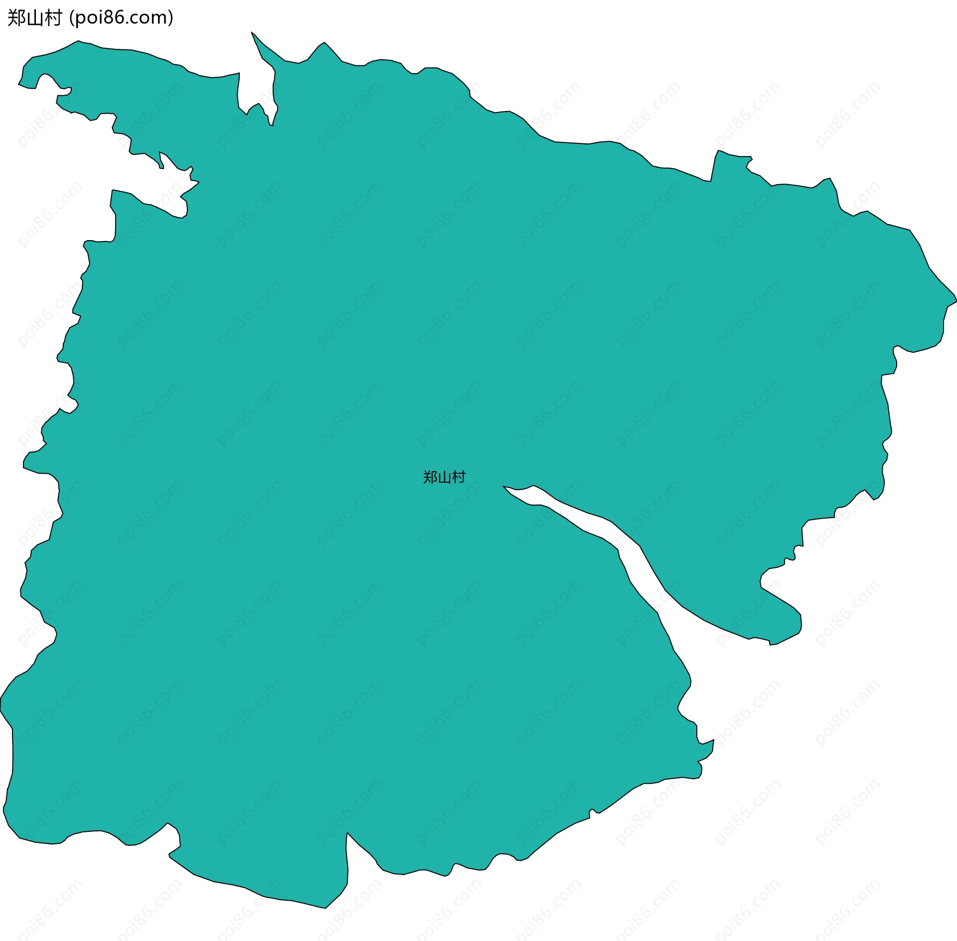 郑山村边界地图