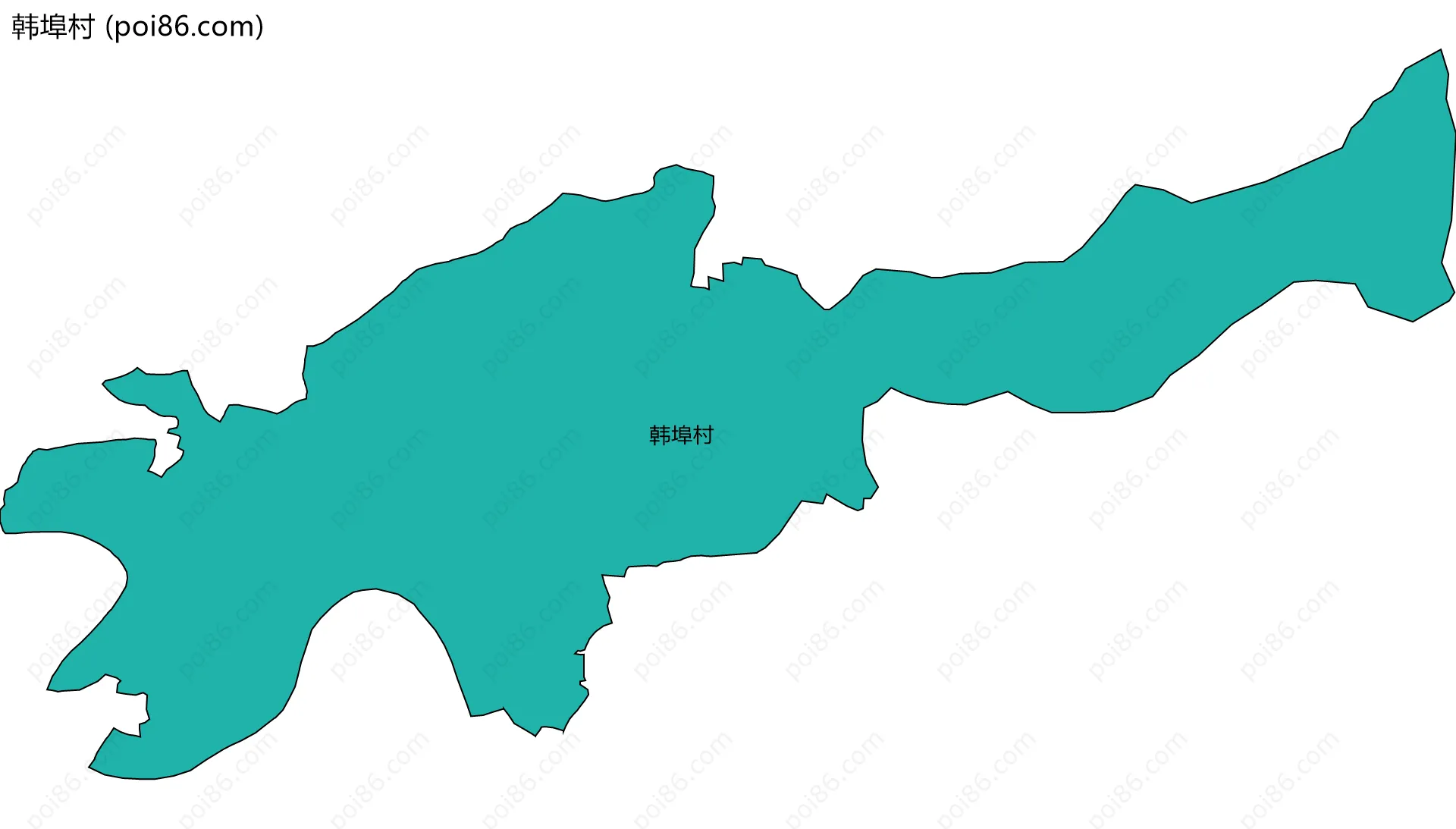 韩埠村边界地图