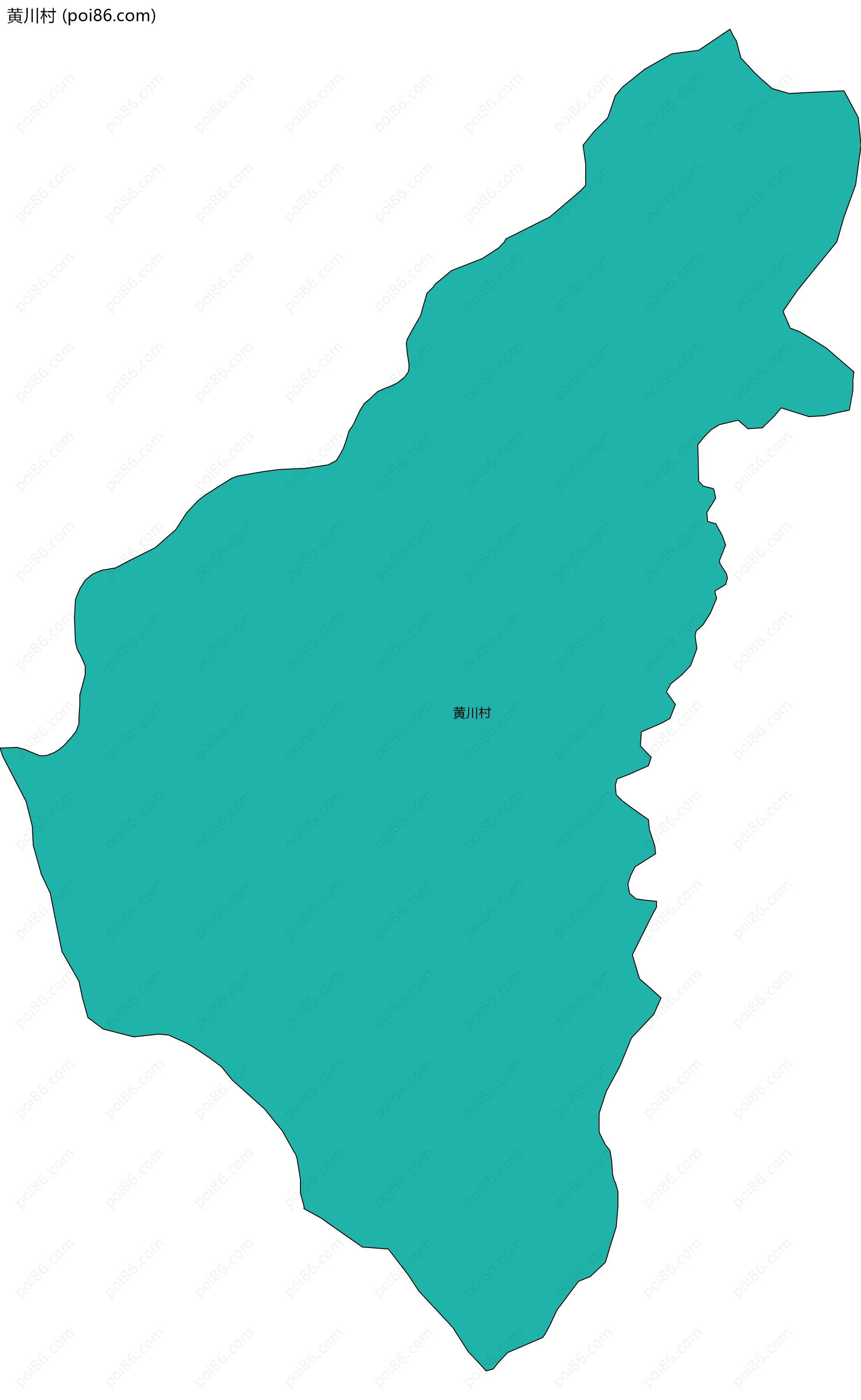 黄川村边界地图