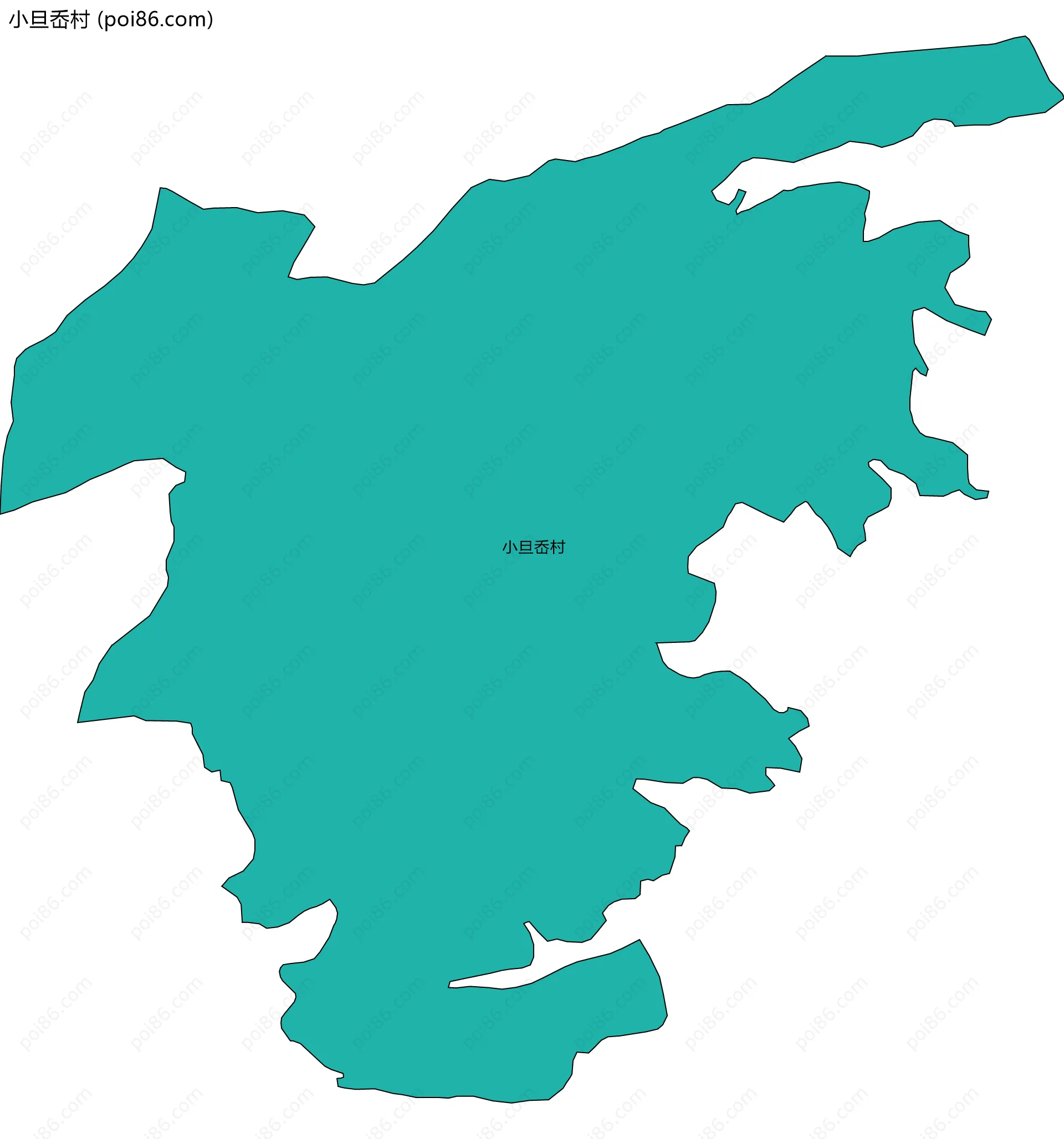 小旦岙村边界地图