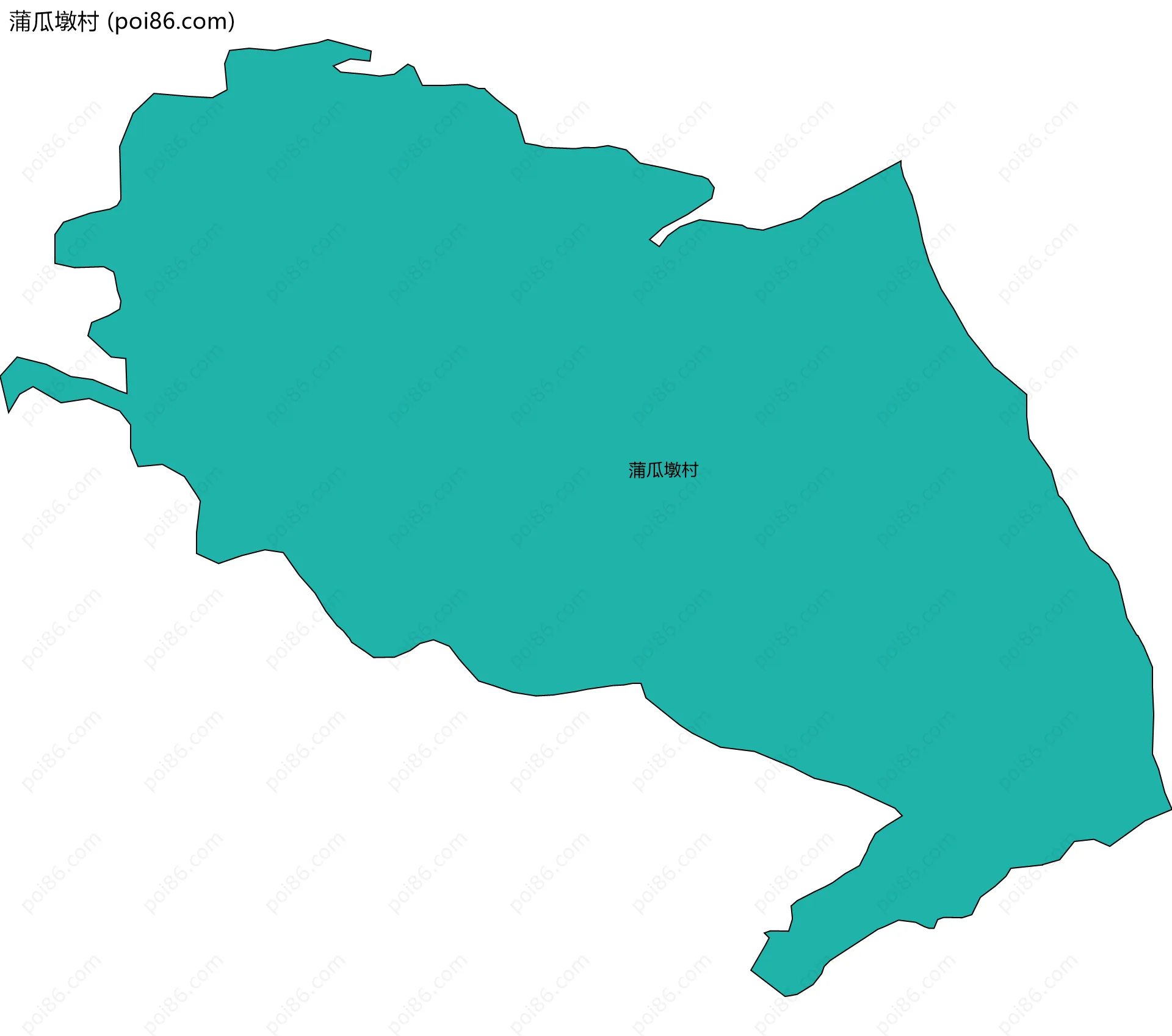 蒲瓜墩村边界地图