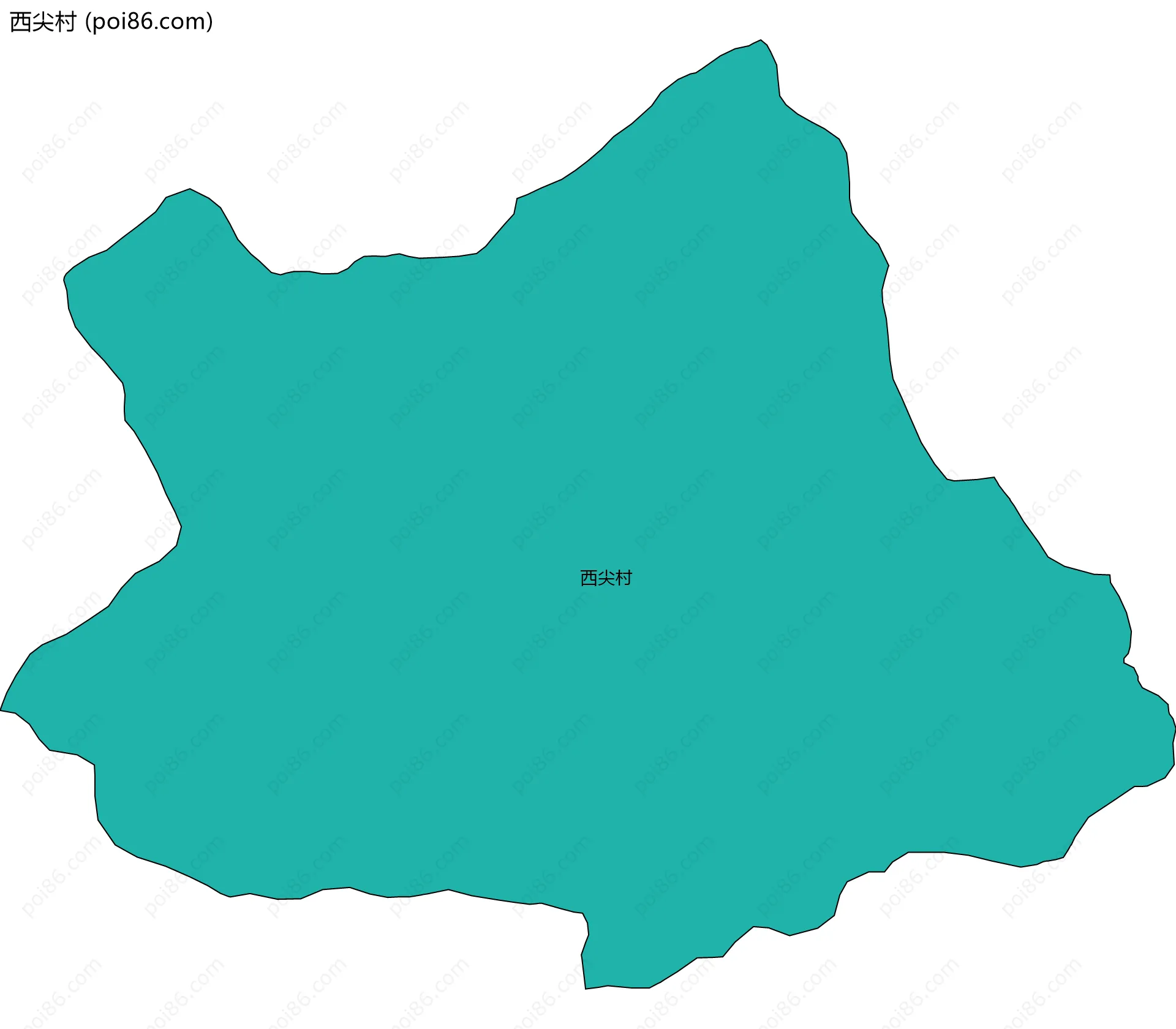 西尖村边界地图